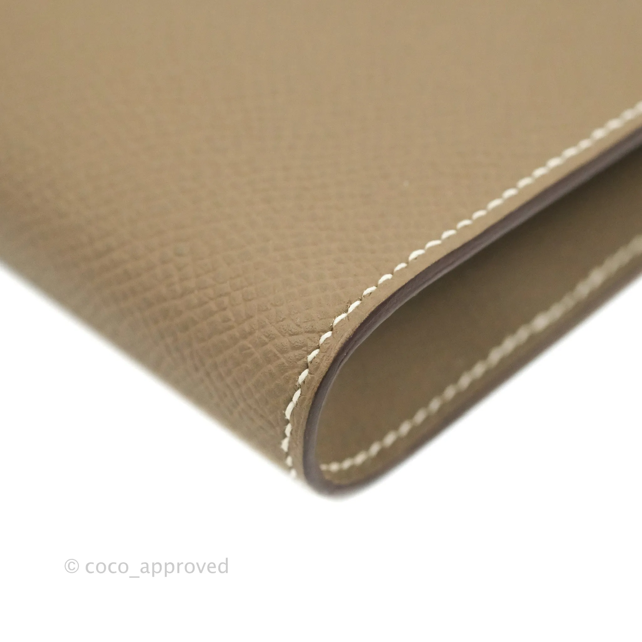 Hermes Epsom Clic 16 Wallet Etoupe 18 Palladium Hardware