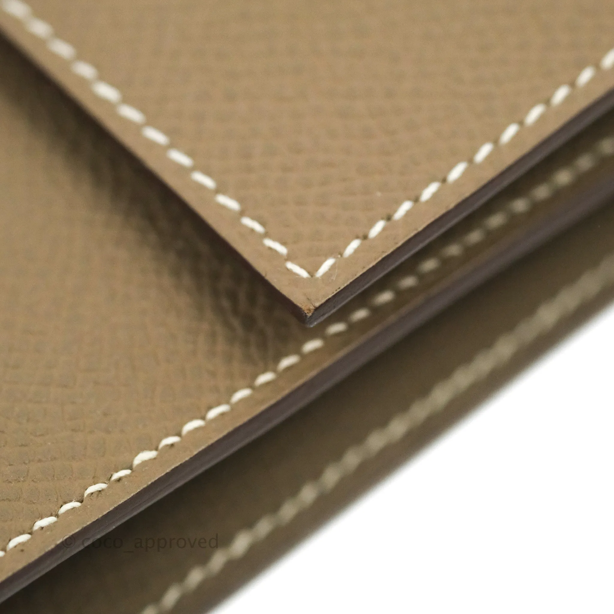 Hermes Epsom Clic 16 Wallet Etoupe 18 Palladium Hardware