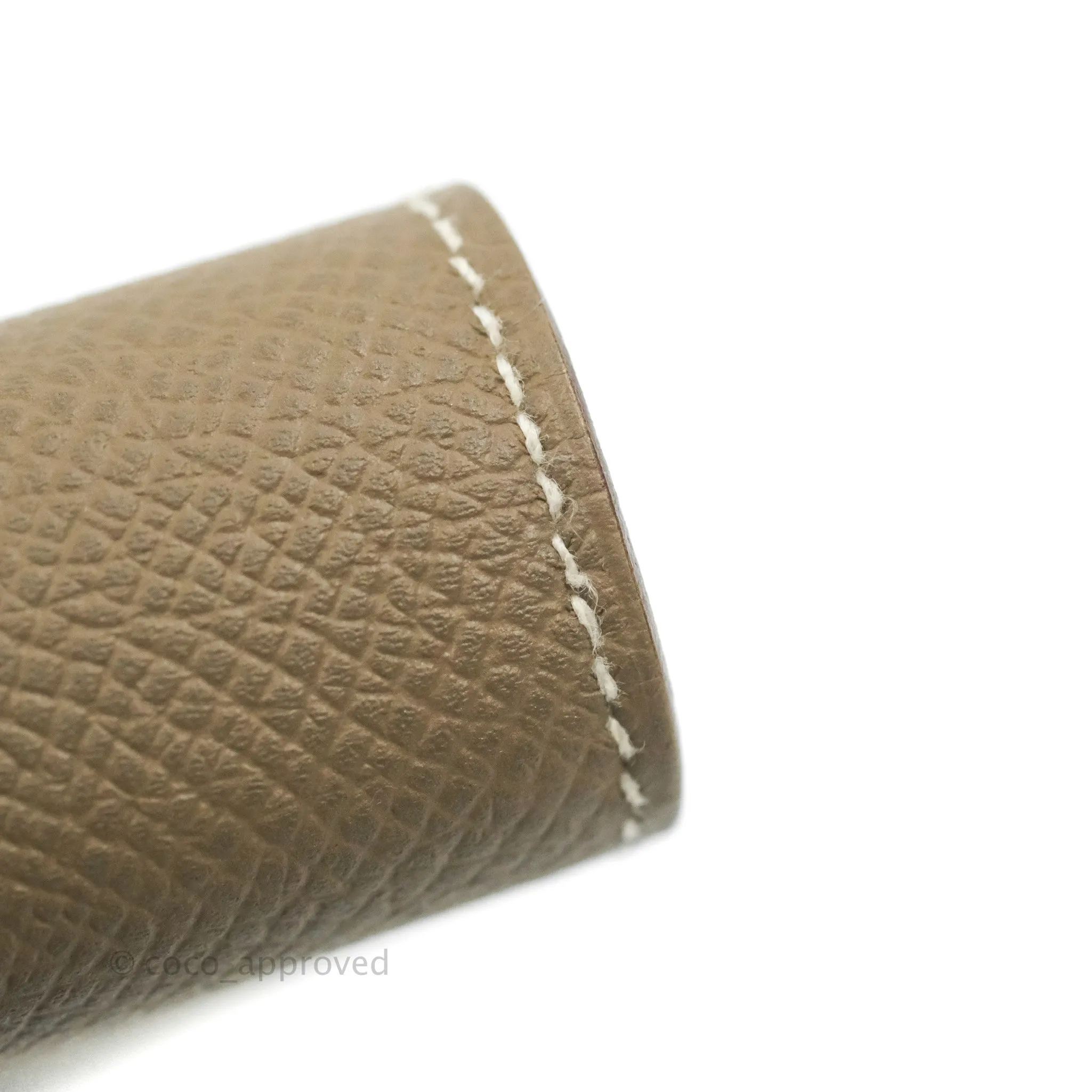 Hermes Epsom Clic 16 Wallet Etoupe 18 Palladium Hardware