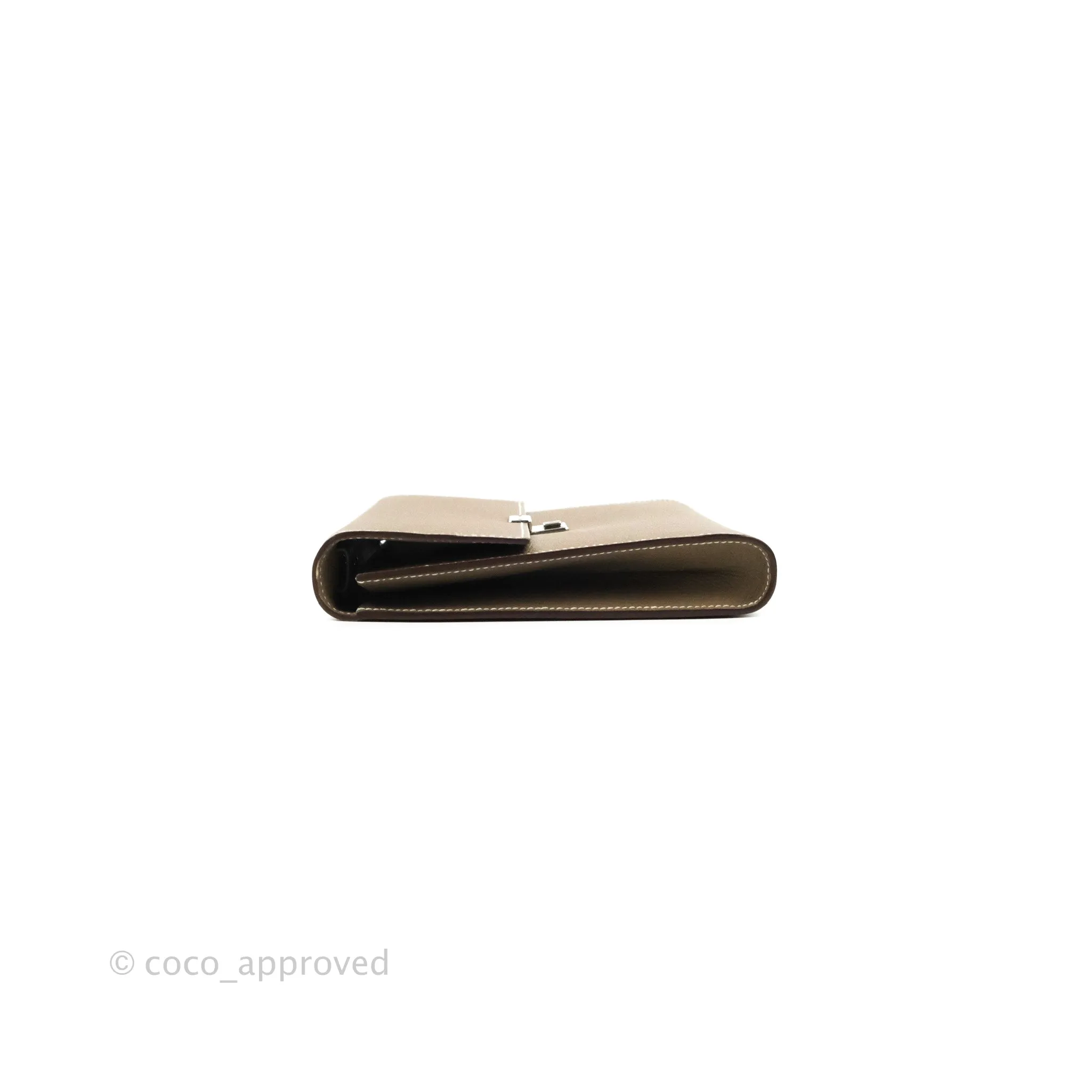 Hermes Epsom Clic 16 Wallet Etoupe 18 Palladium Hardware