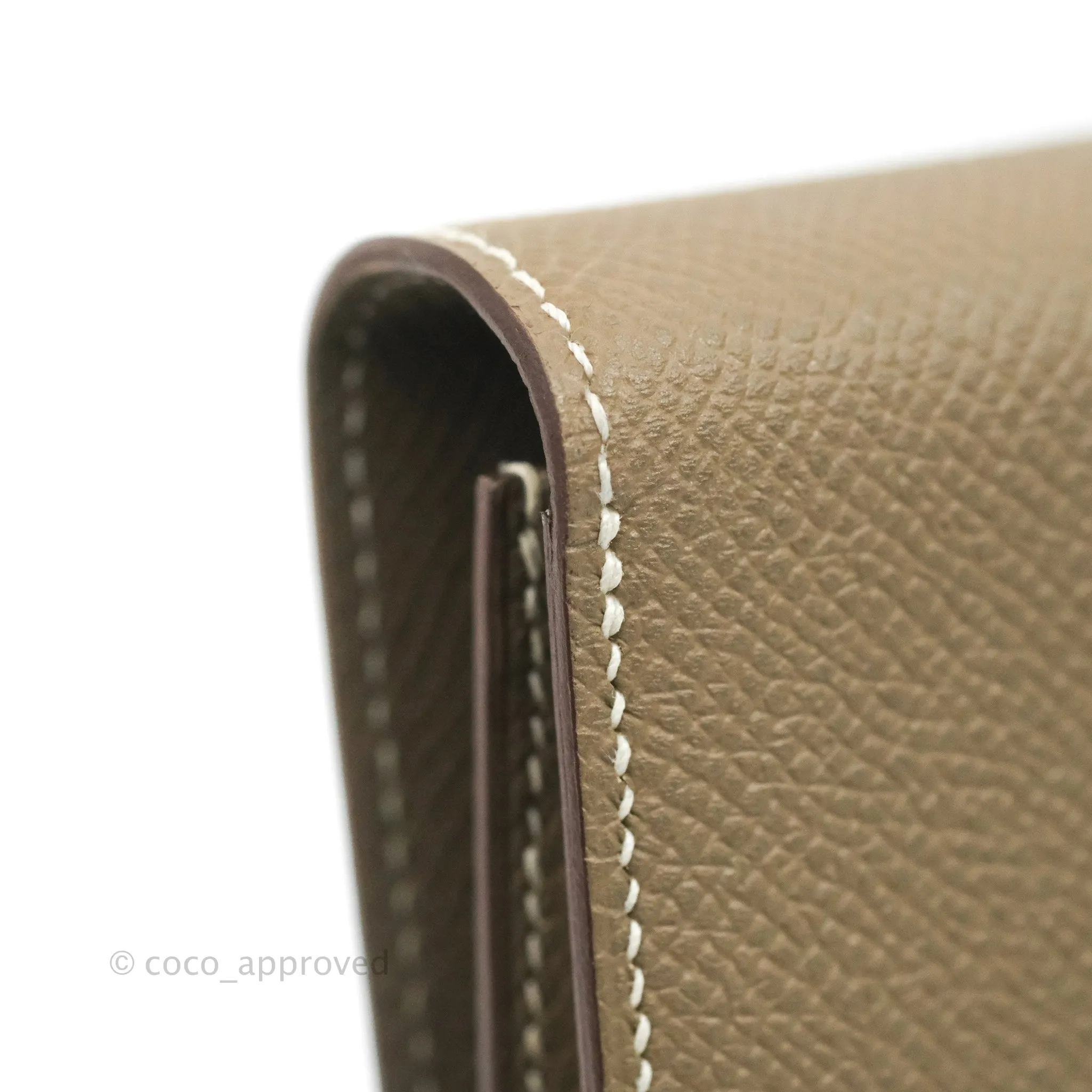 Hermes Epsom Clic 16 Wallet Etoupe 18 Palladium Hardware