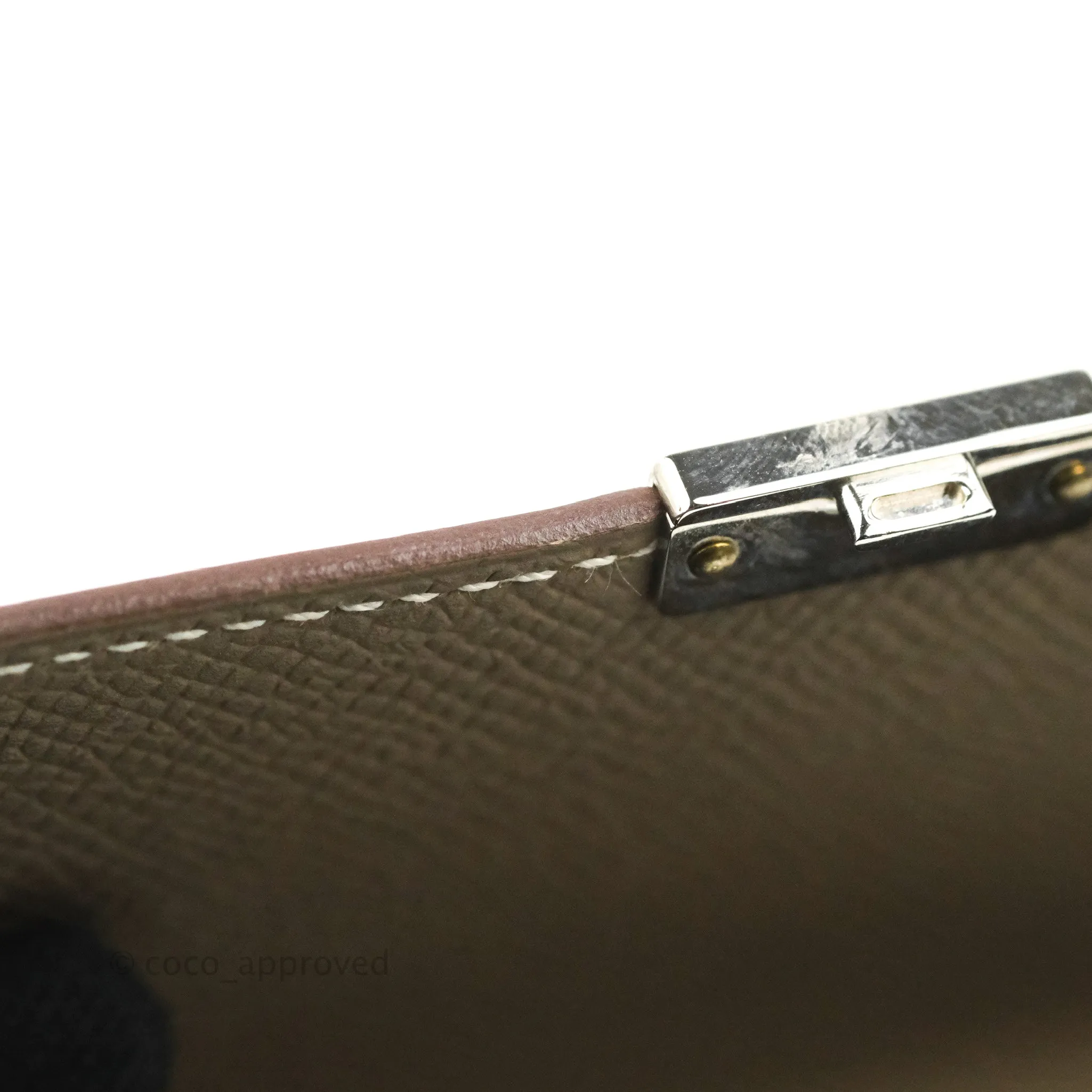Hermes Epsom Clic 16 Wallet Etoupe 18 Palladium Hardware