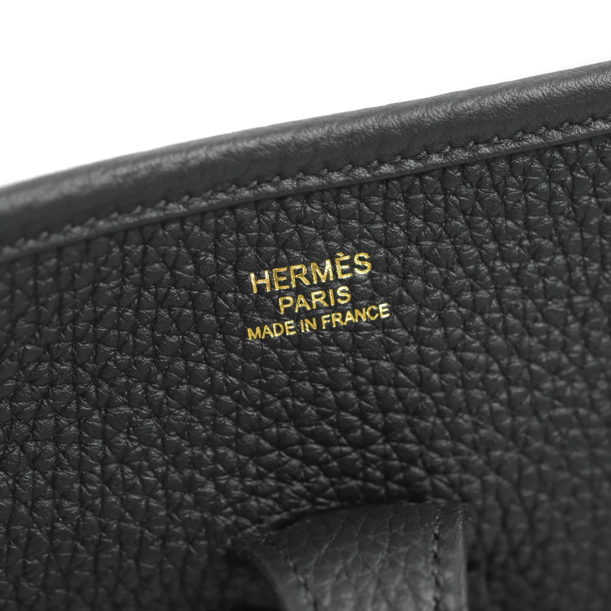 Hermes Evelyne III 29 Black Clemence Gold Hardware