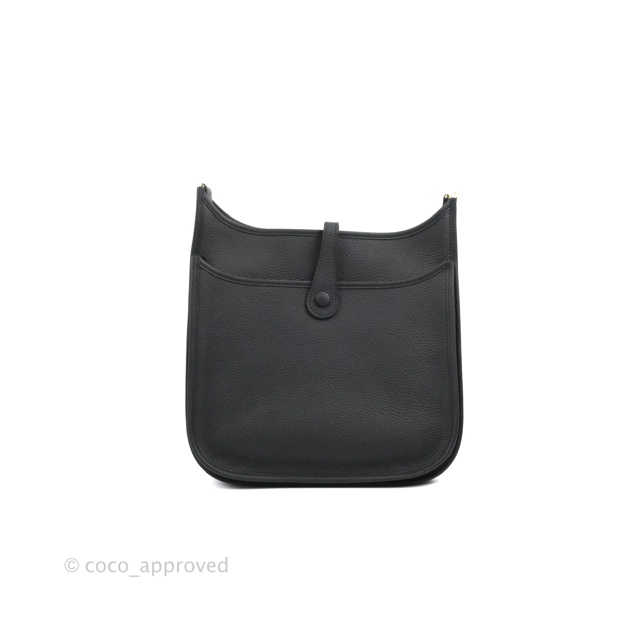 Hermes Evelyne III 29 Black Clemence Gold Hardware