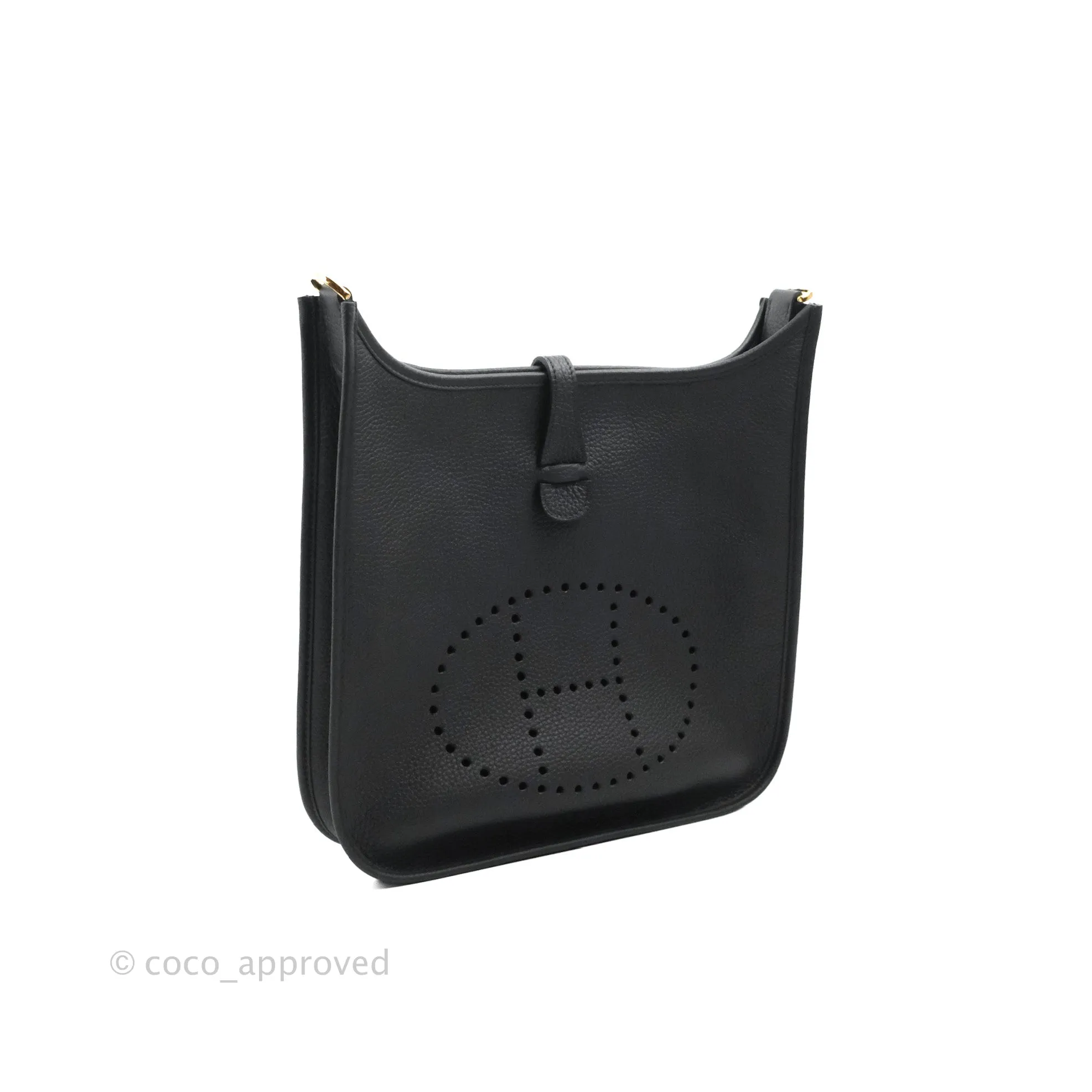 Hermes Evelyne III 29 Black Clemence Gold Hardware