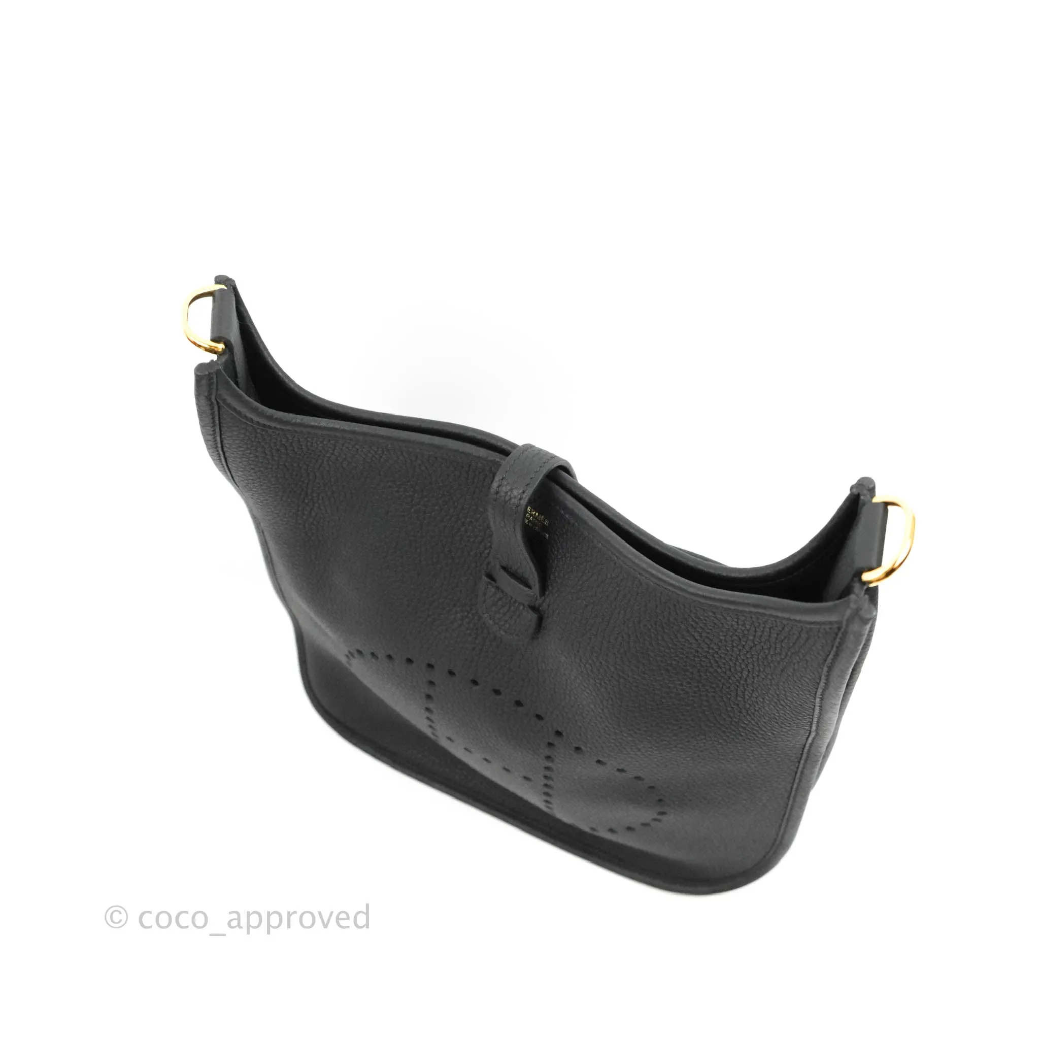 Hermes Evelyne III 29 Black Clemence Gold Hardware