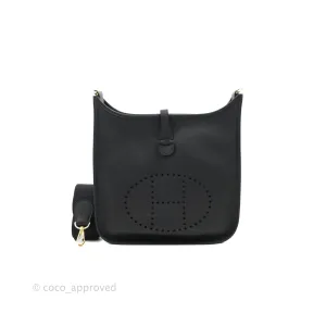 Hermes Evelyne III 29 Black Clemence Gold Hardware