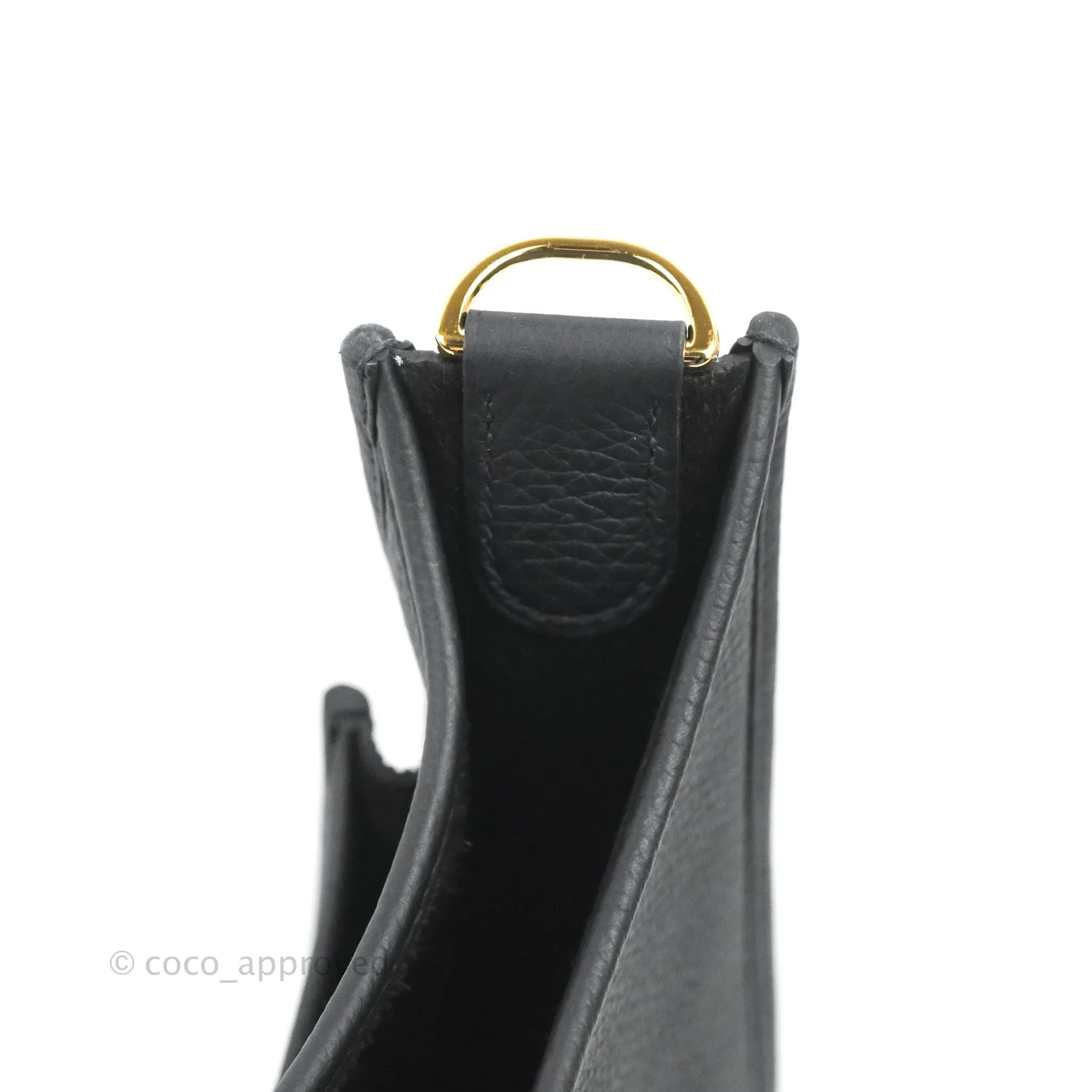 Hermes Evelyne III 29 Black Clemence Gold Hardware