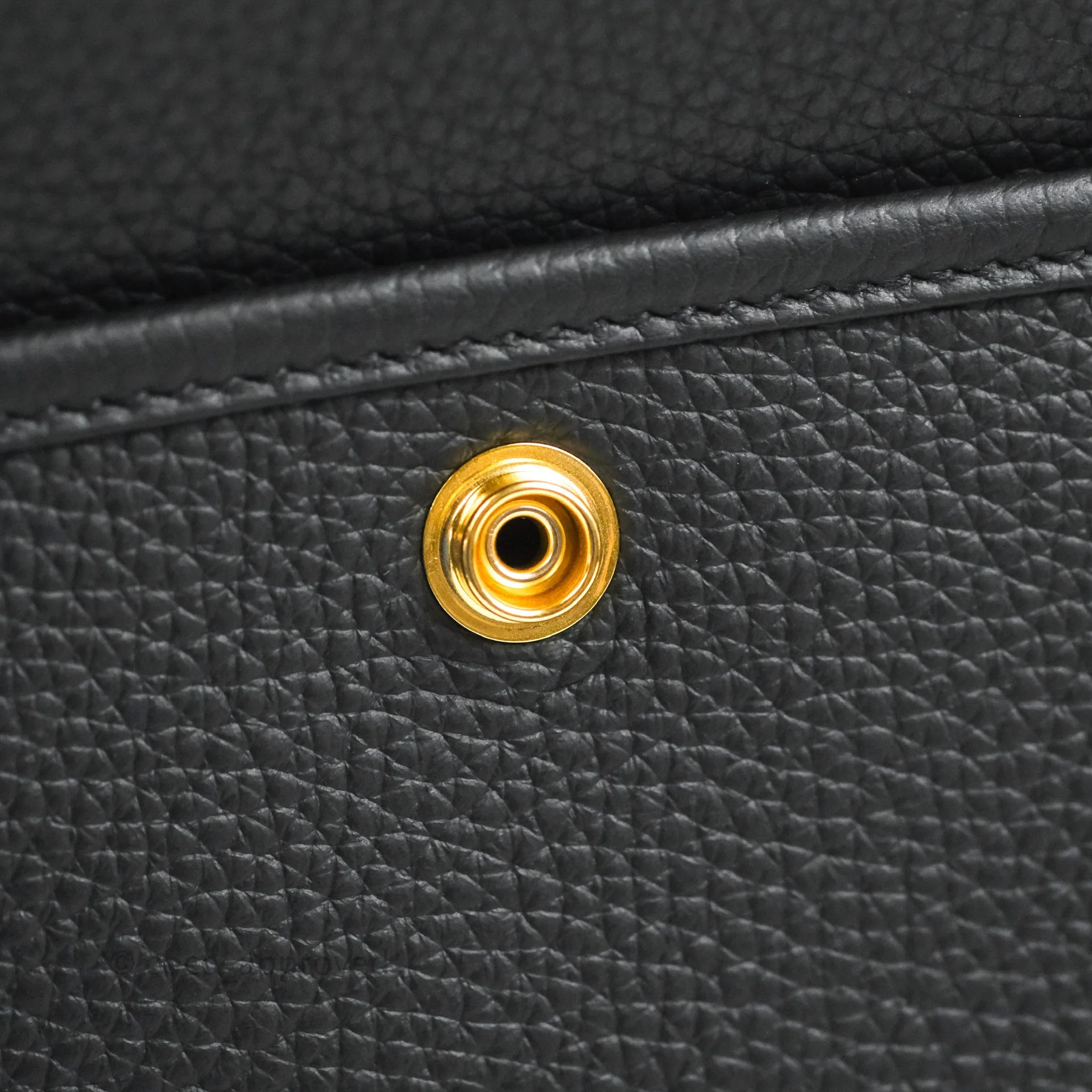 Hermes Evelyne III 29 Black Clemence Gold Hardware