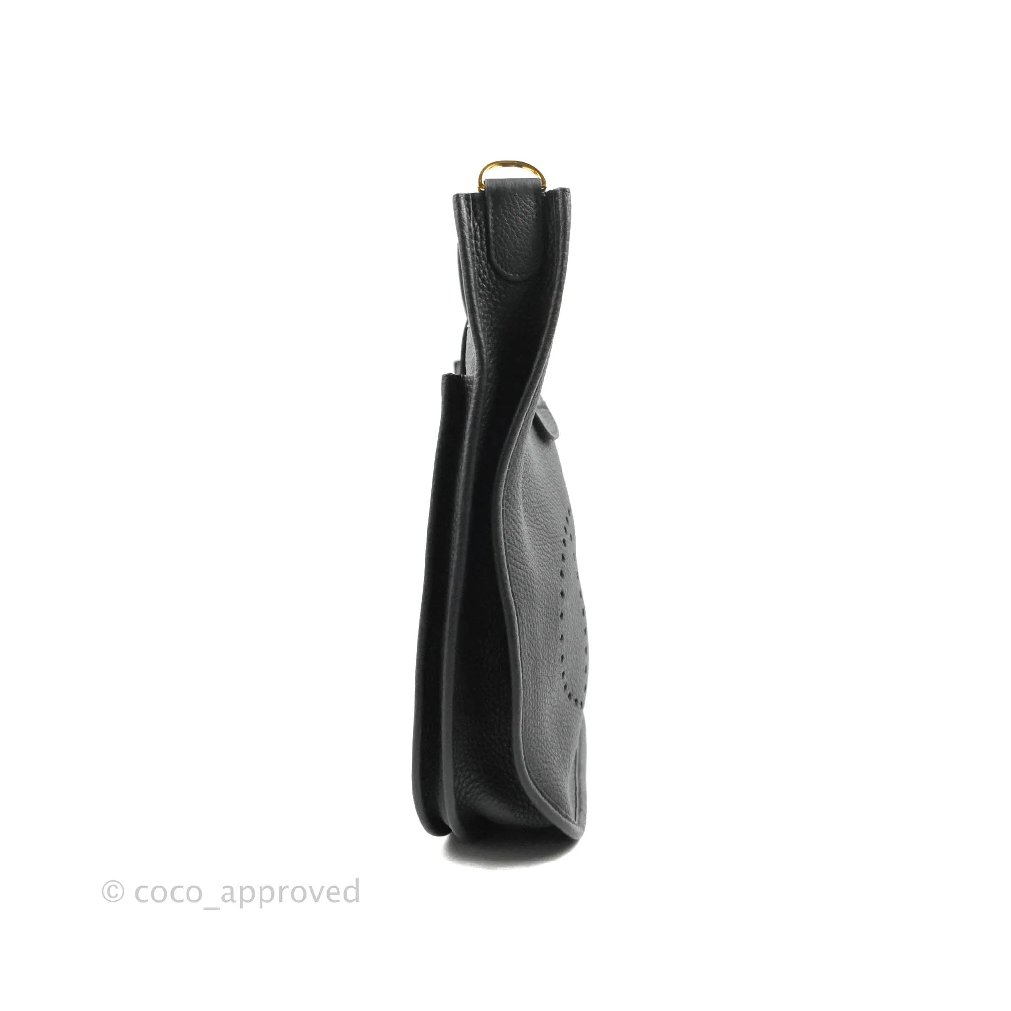 Hermes Evelyne III 29 Black Clemence Gold Hardware