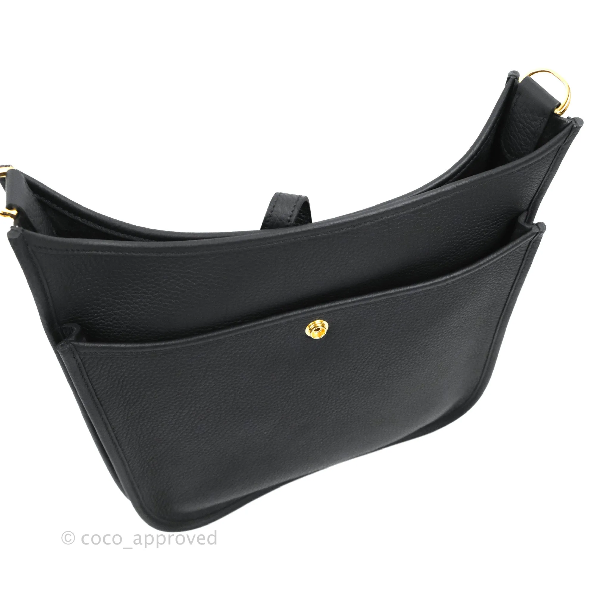 Hermes Evelyne III 29 Black Clemence Gold Hardware