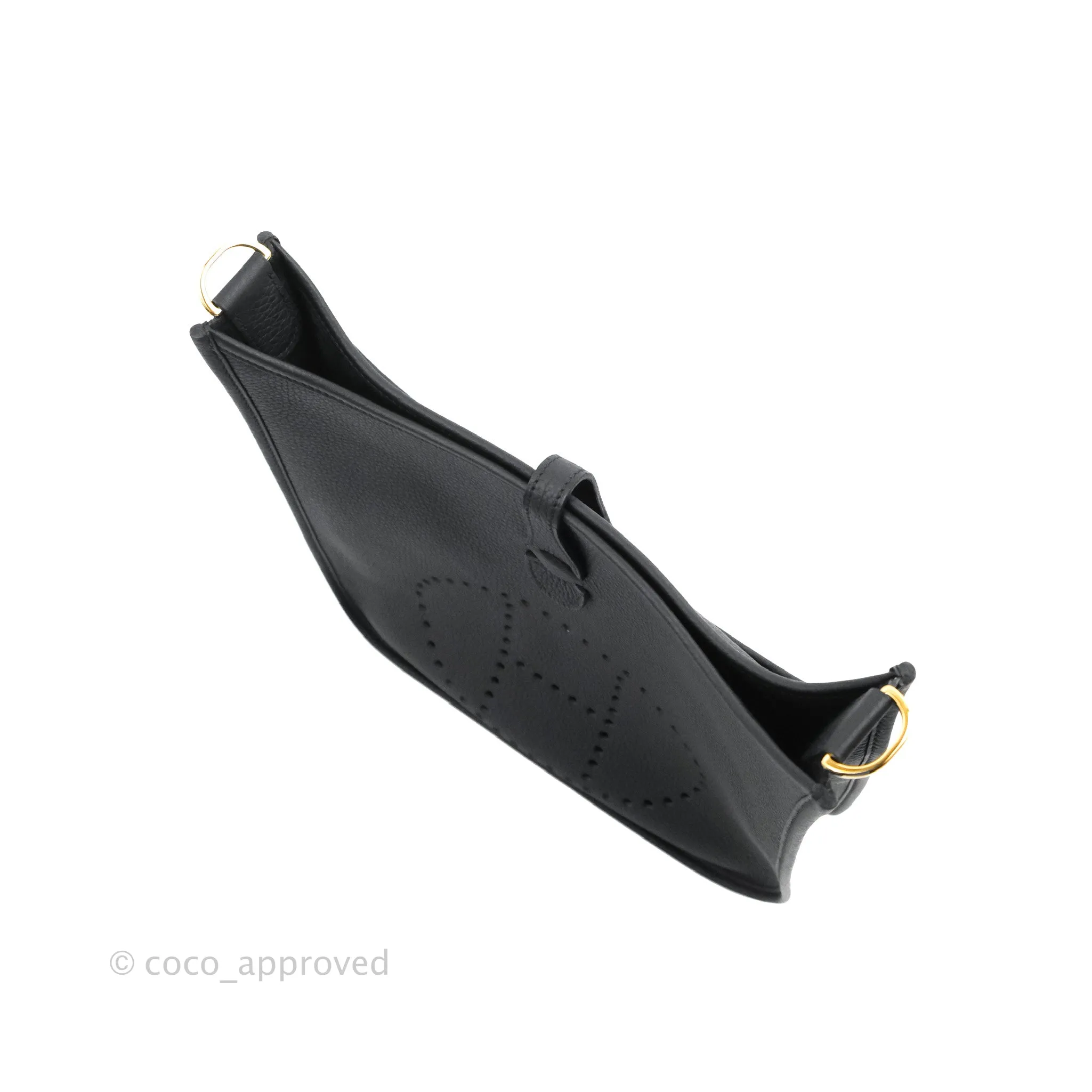 Hermes Evelyne III 29 Black Clemence Gold Hardware