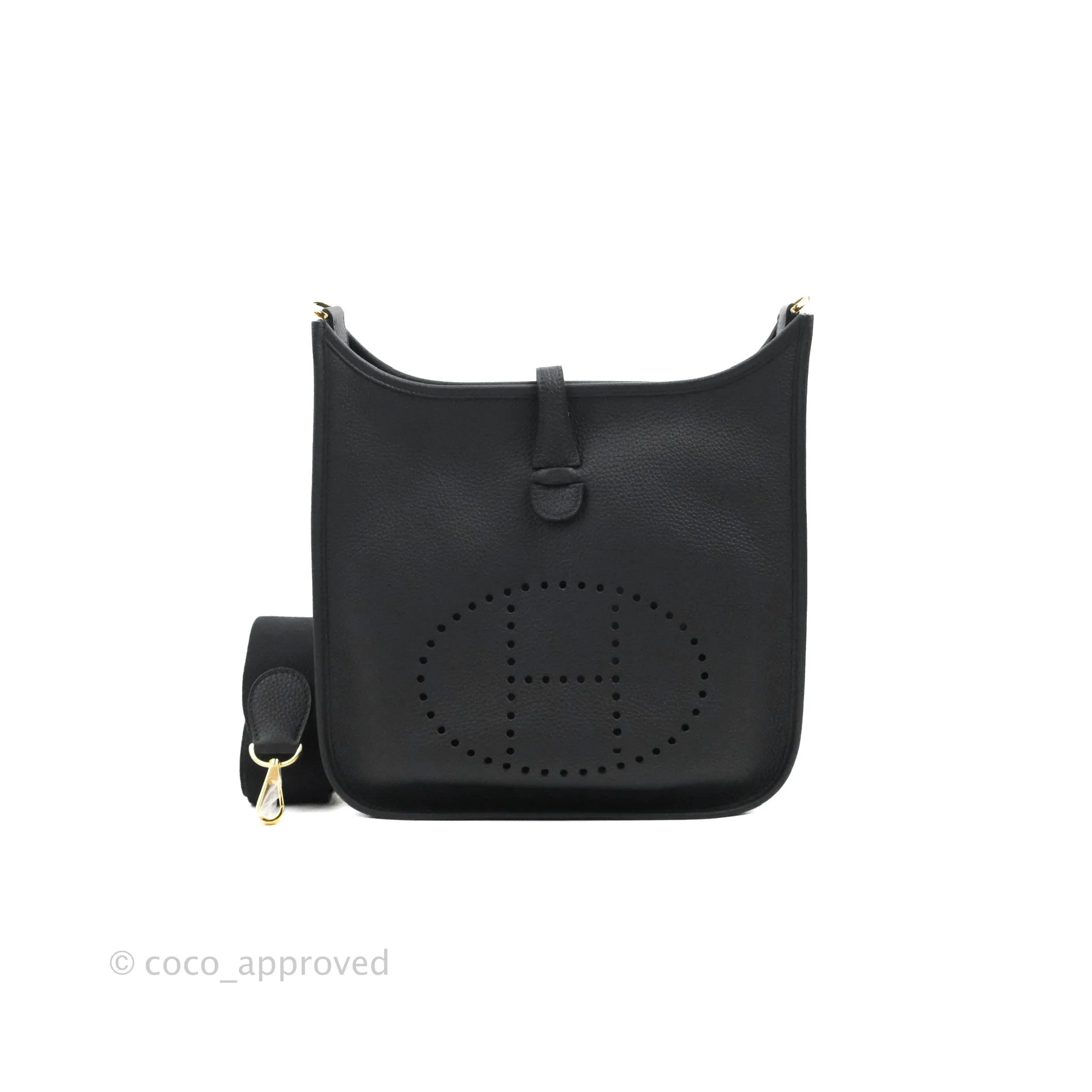 Hermes Evelyne III 29 Black Clemence Gold Hardware