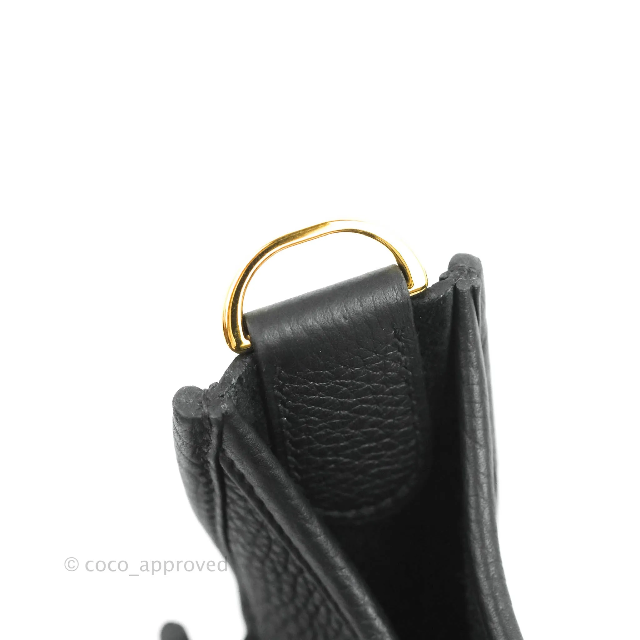 Hermes Evelyne III 29 Black Clemence Gold Hardware