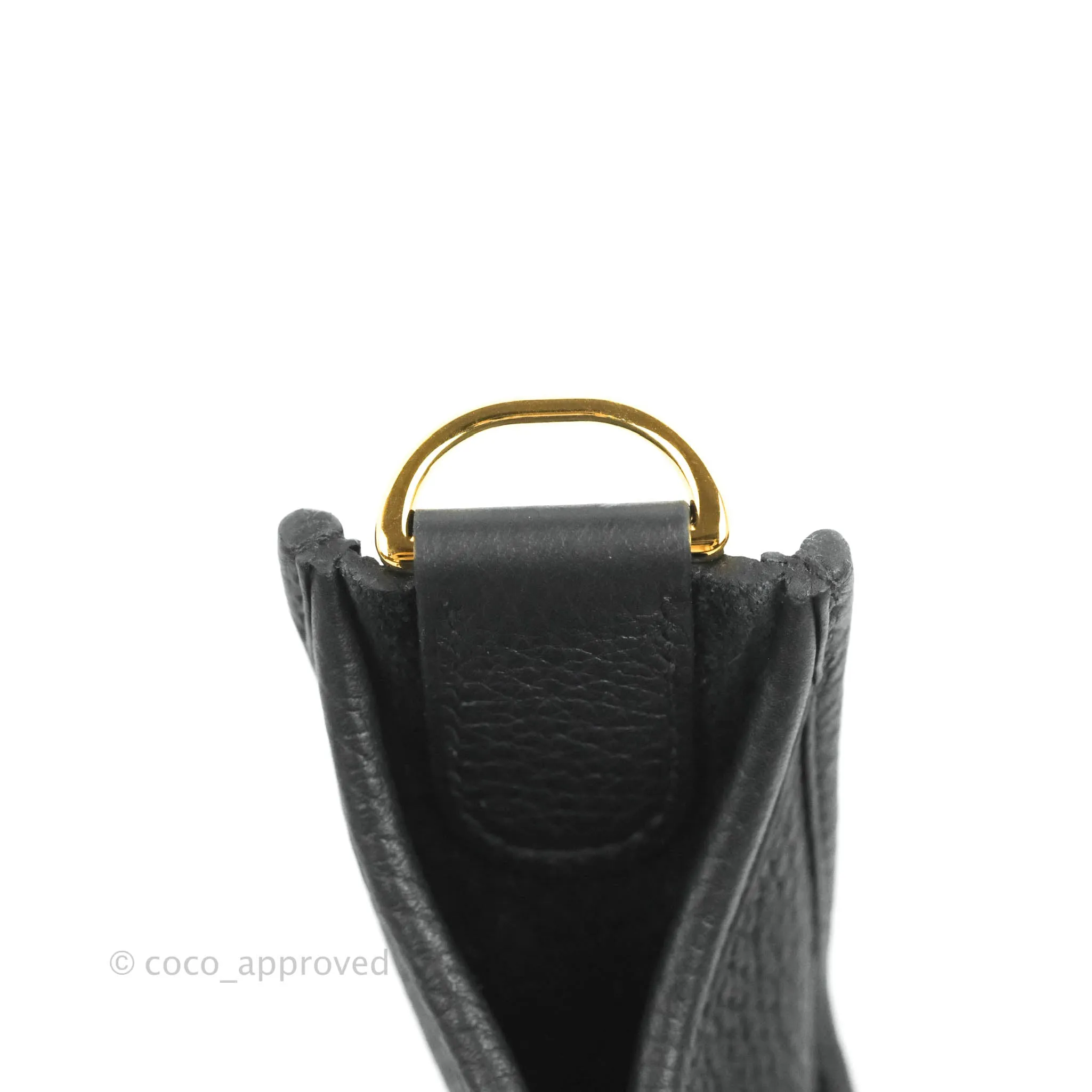 Hermes Evelyne III 29 Black Clemence Gold Hardware