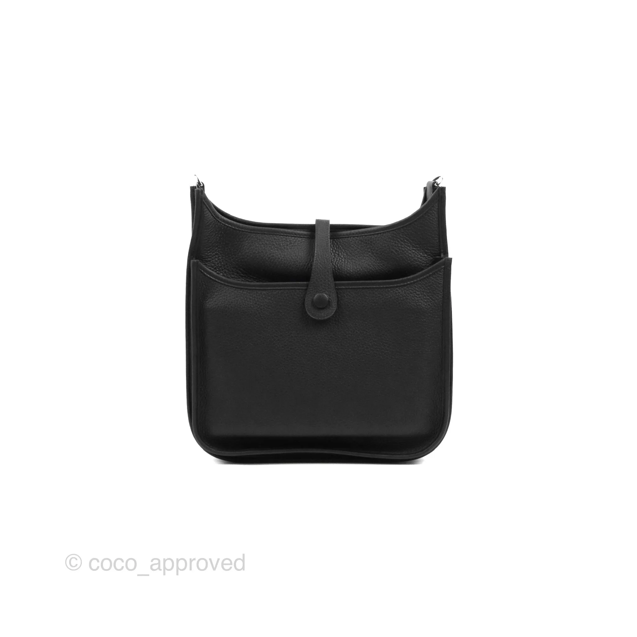 Hermes Evelyne III 29 Black Clemence Silver Hardware