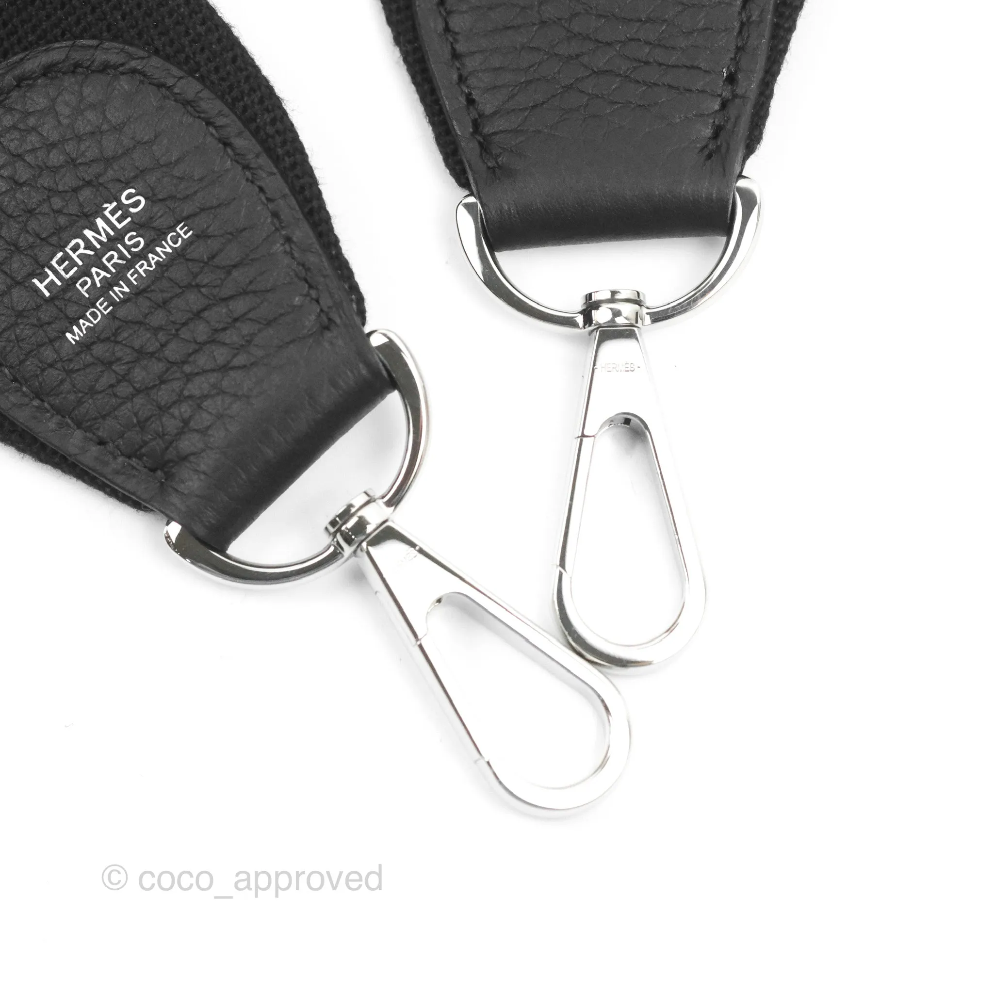 Hermes Evelyne III 29 Black Clemence Silver Hardware