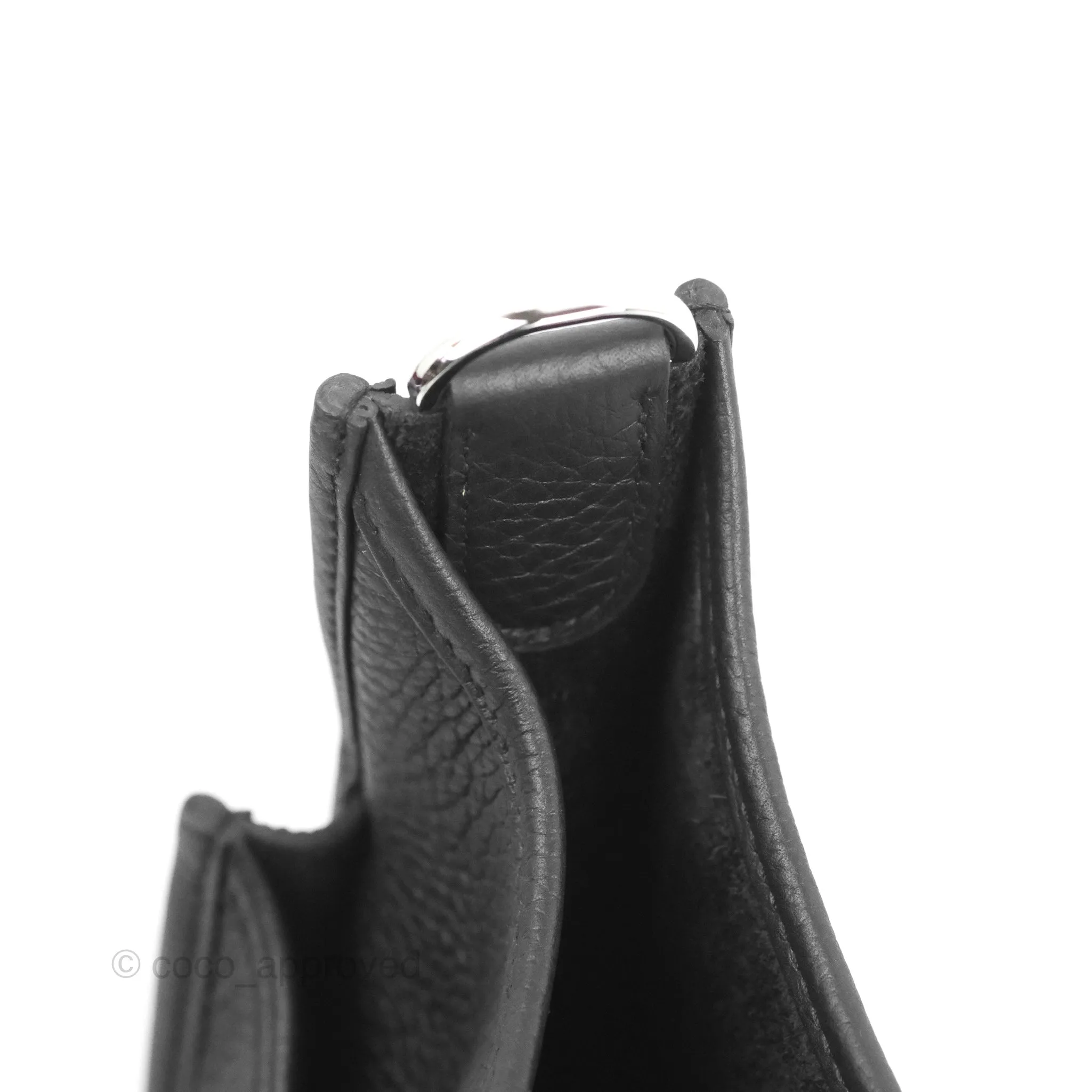 Hermes Evelyne III 29 Black Clemence Silver Hardware