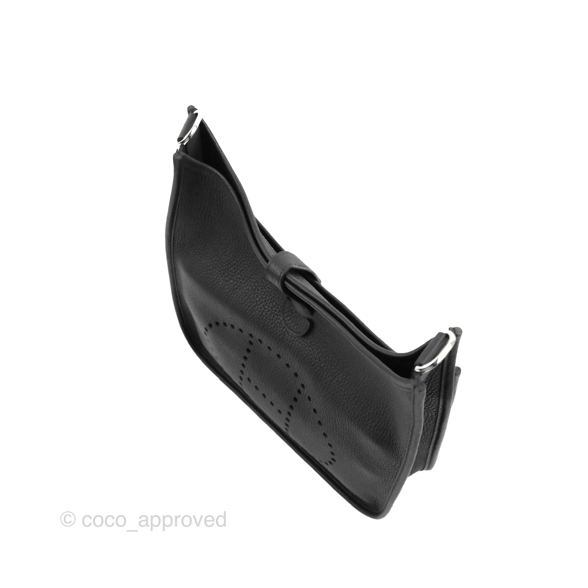 Hermes Evelyne III 29 Black Clemence Silver Hardware