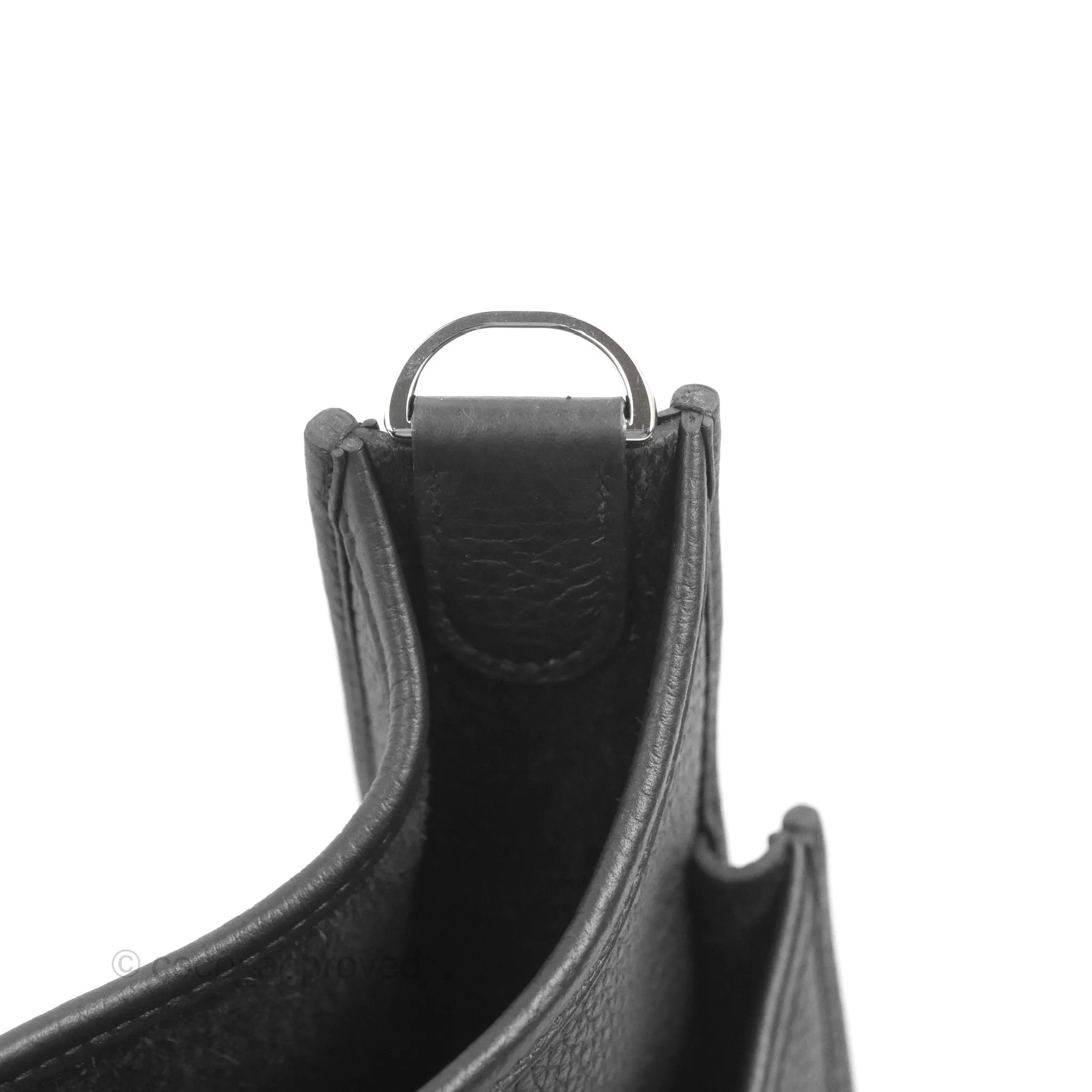 Hermes Evelyne III 29 Black Clemence Silver Hardware