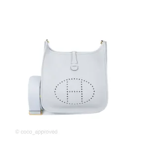 Hermes Evelyne III 29 Bleu Pale Clemence Gold Hardware