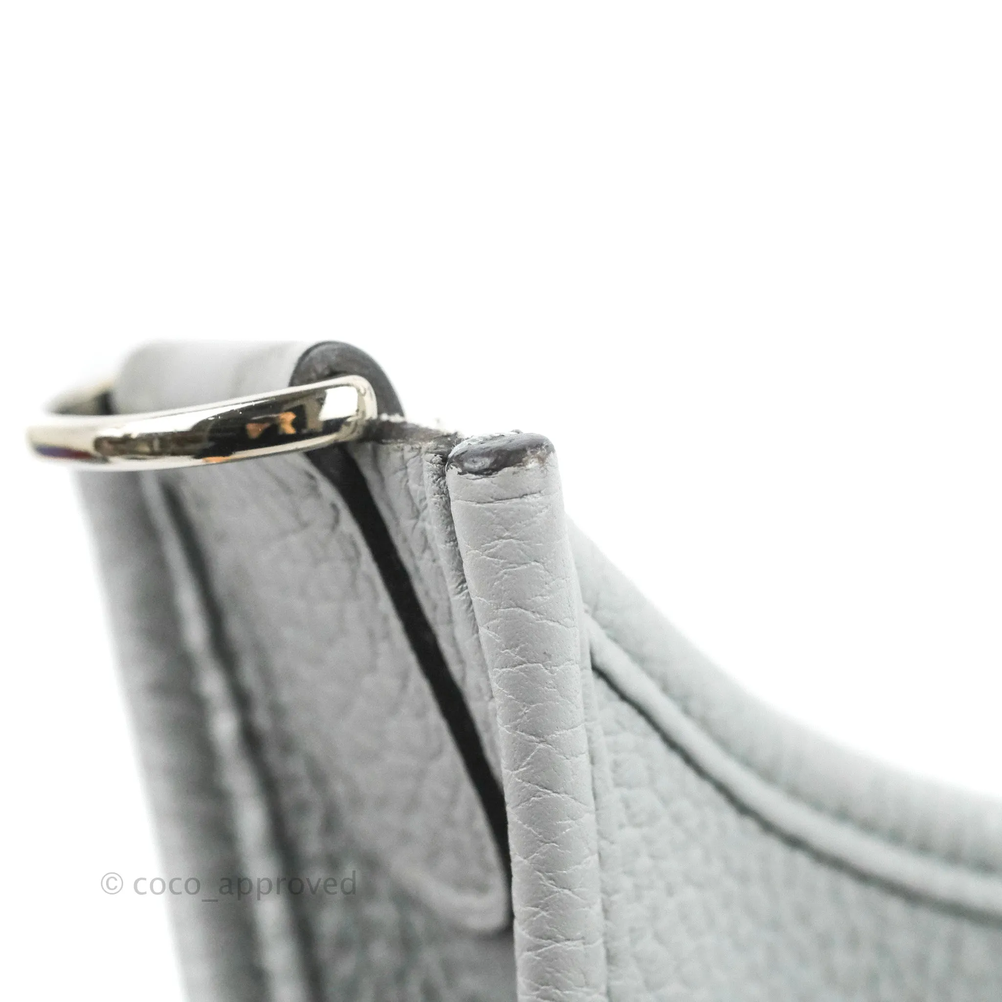 Hermes Evelyne III 29 Bleu Pale Clemence Palladium Hardware