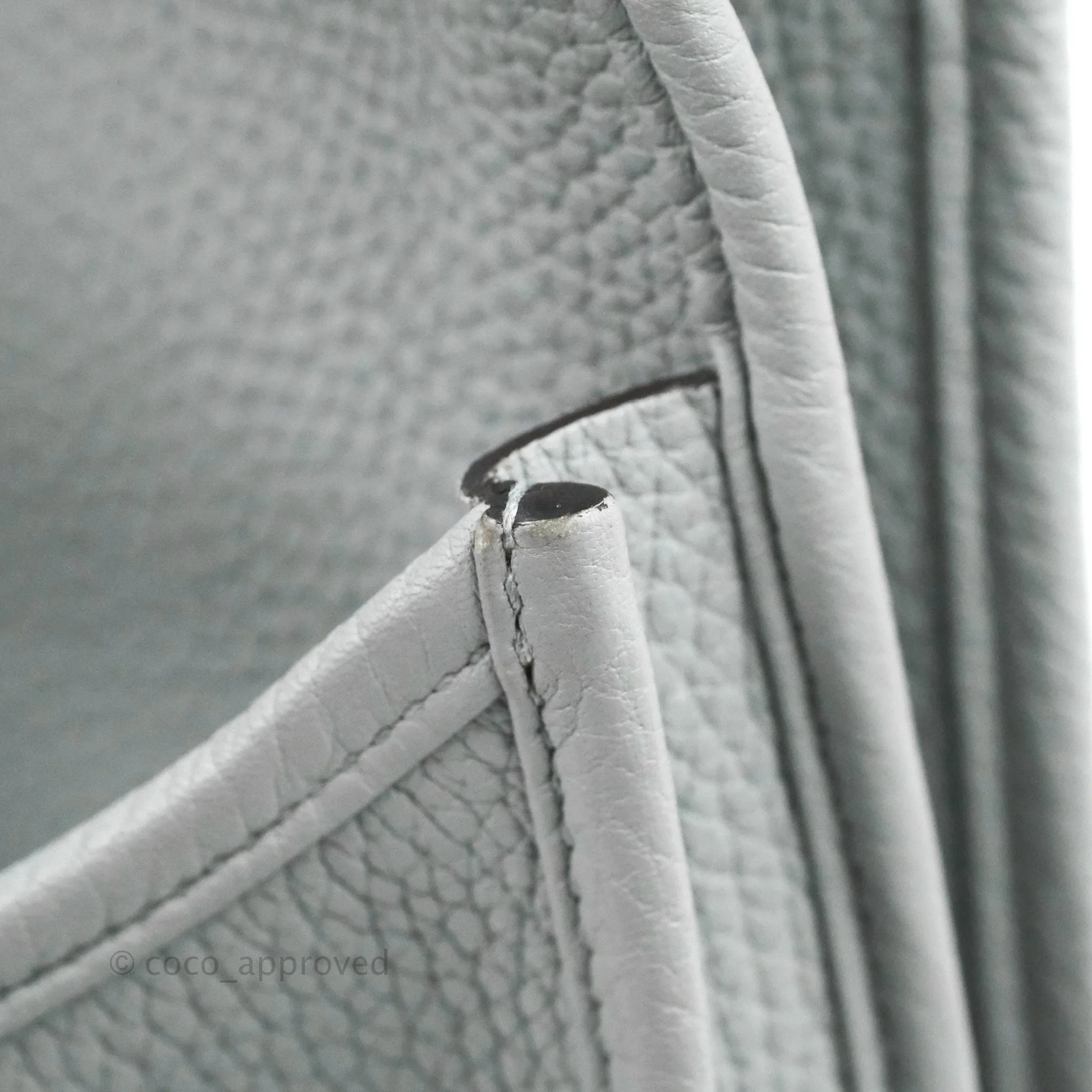 Hermes Evelyne III 29 Bleu Pale Clemence Palladium Hardware