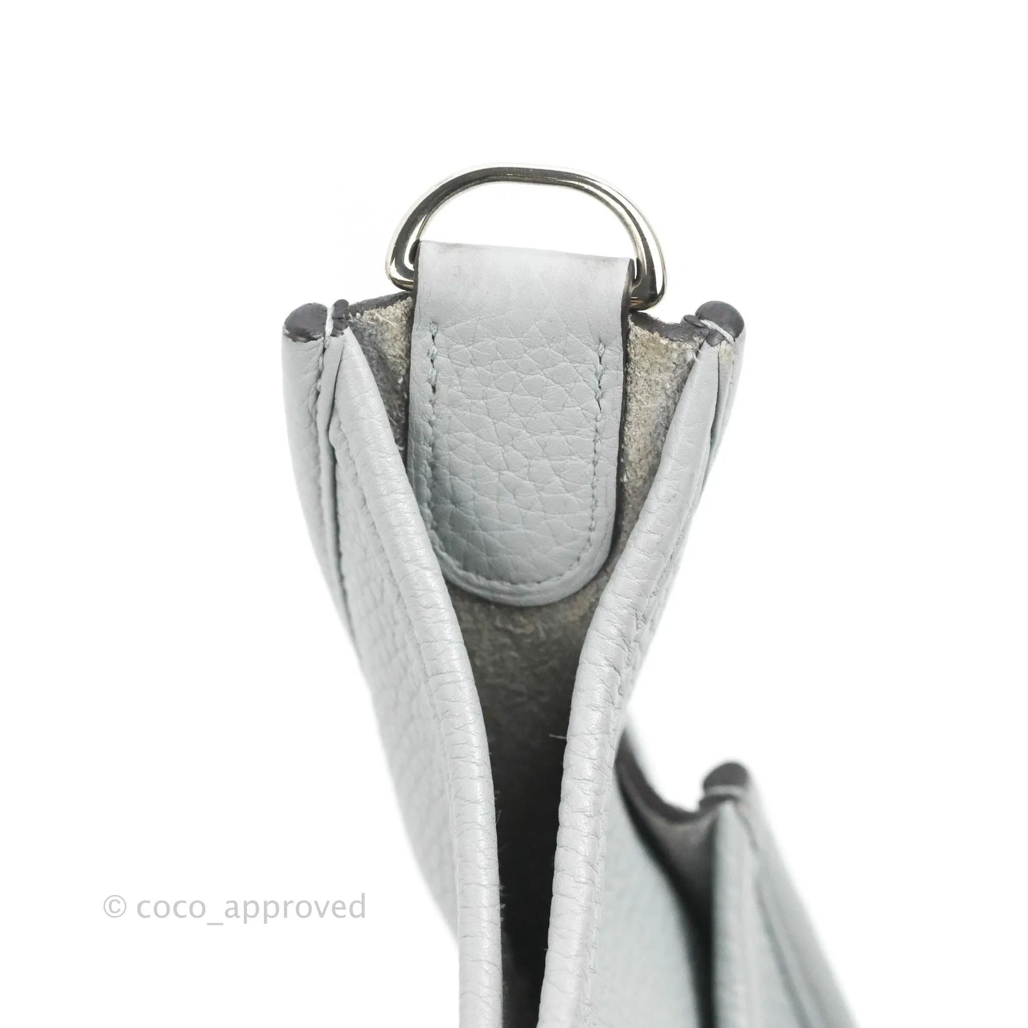 Hermes Evelyne III 29 Bleu Pale Clemence Palladium Hardware