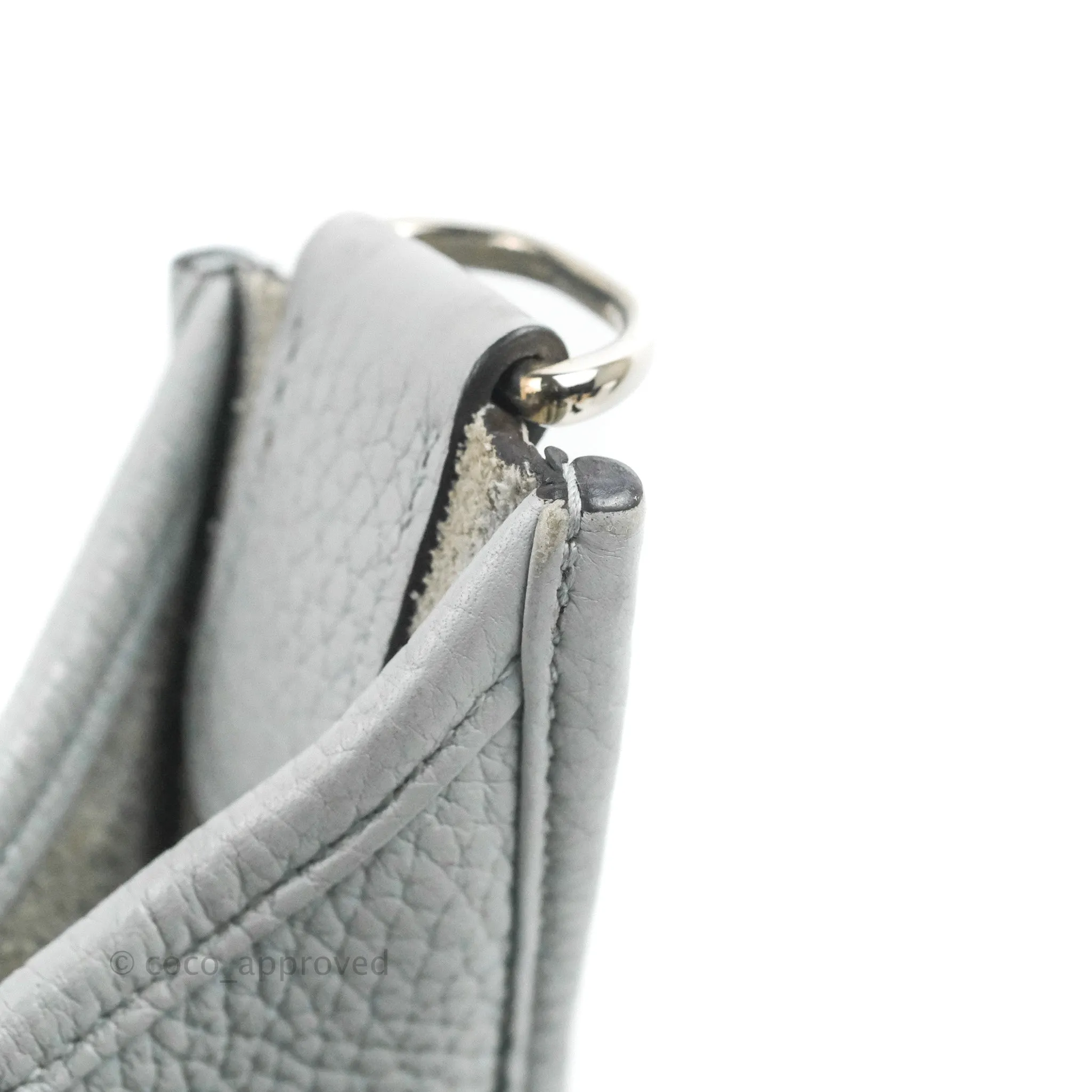 Hermes Evelyne III 29 Bleu Pale Clemence Palladium Hardware