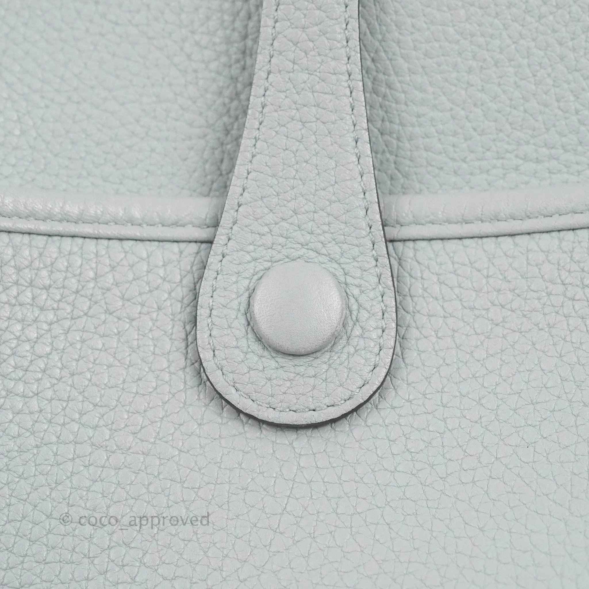 Hermes Evelyne III 29 Bleu Pale Clemence Palladium Hardware