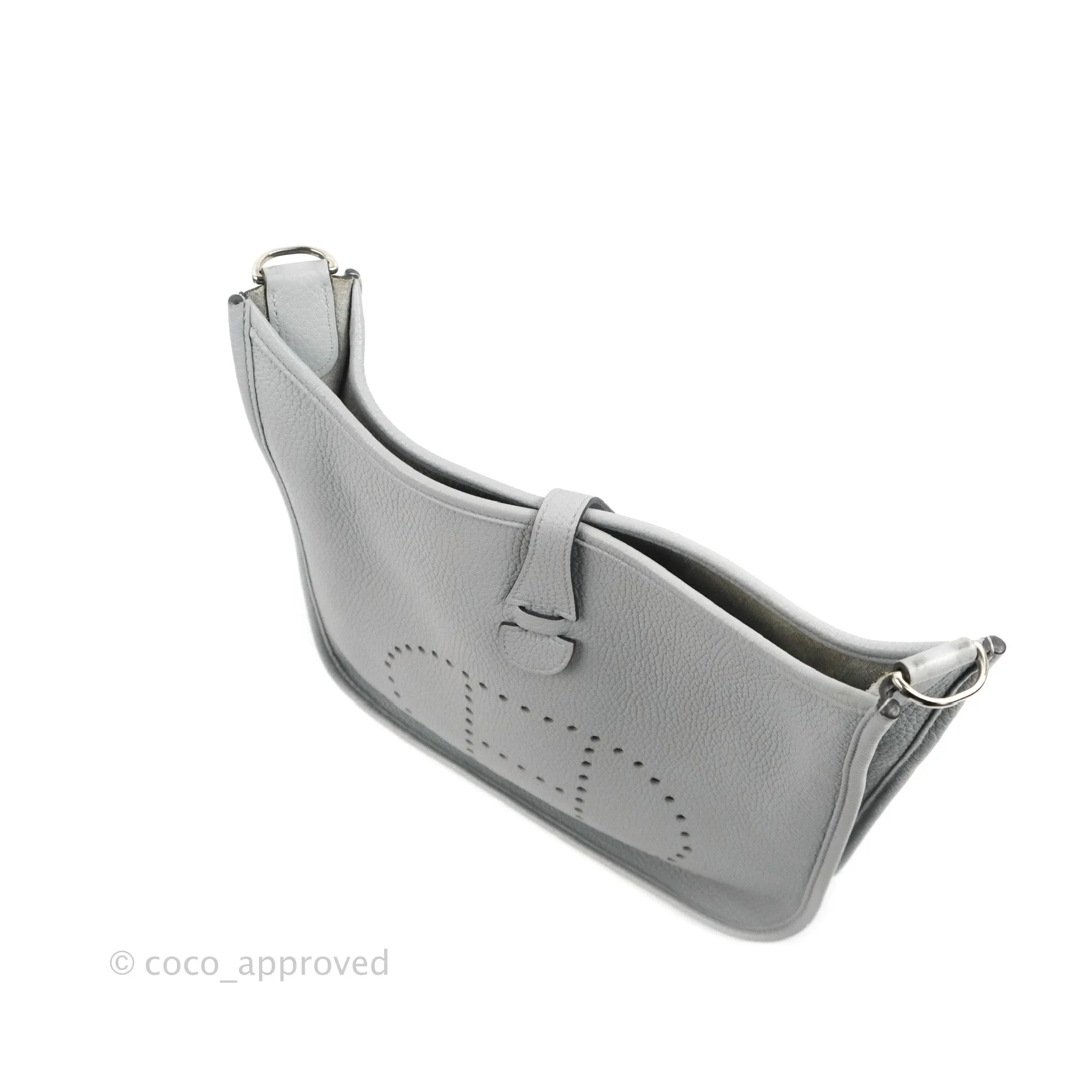 Hermes Evelyne III 29 Bleu Pale Clemence Palladium Hardware