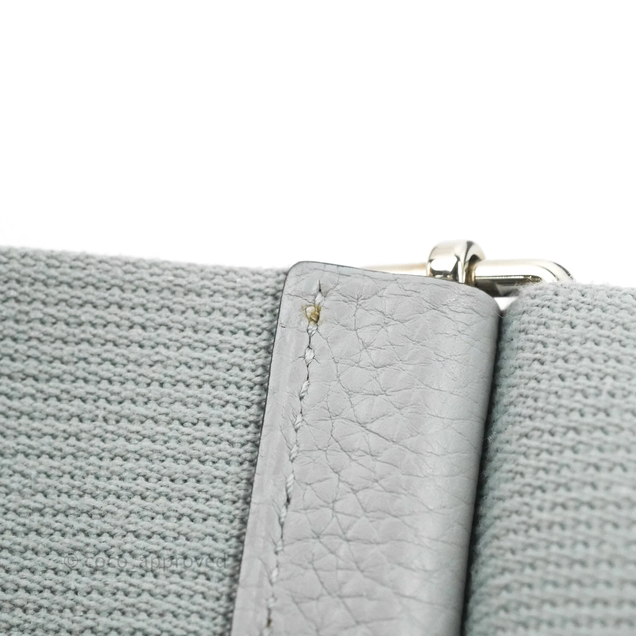 Hermes Evelyne III 29 Bleu Pale Clemence Palladium Hardware