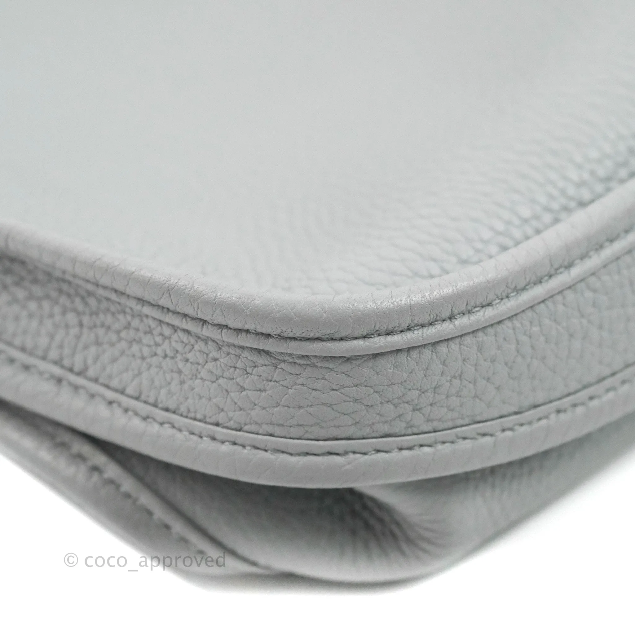 Hermes Evelyne III 29 Bleu Pale Clemence Palladium Hardware