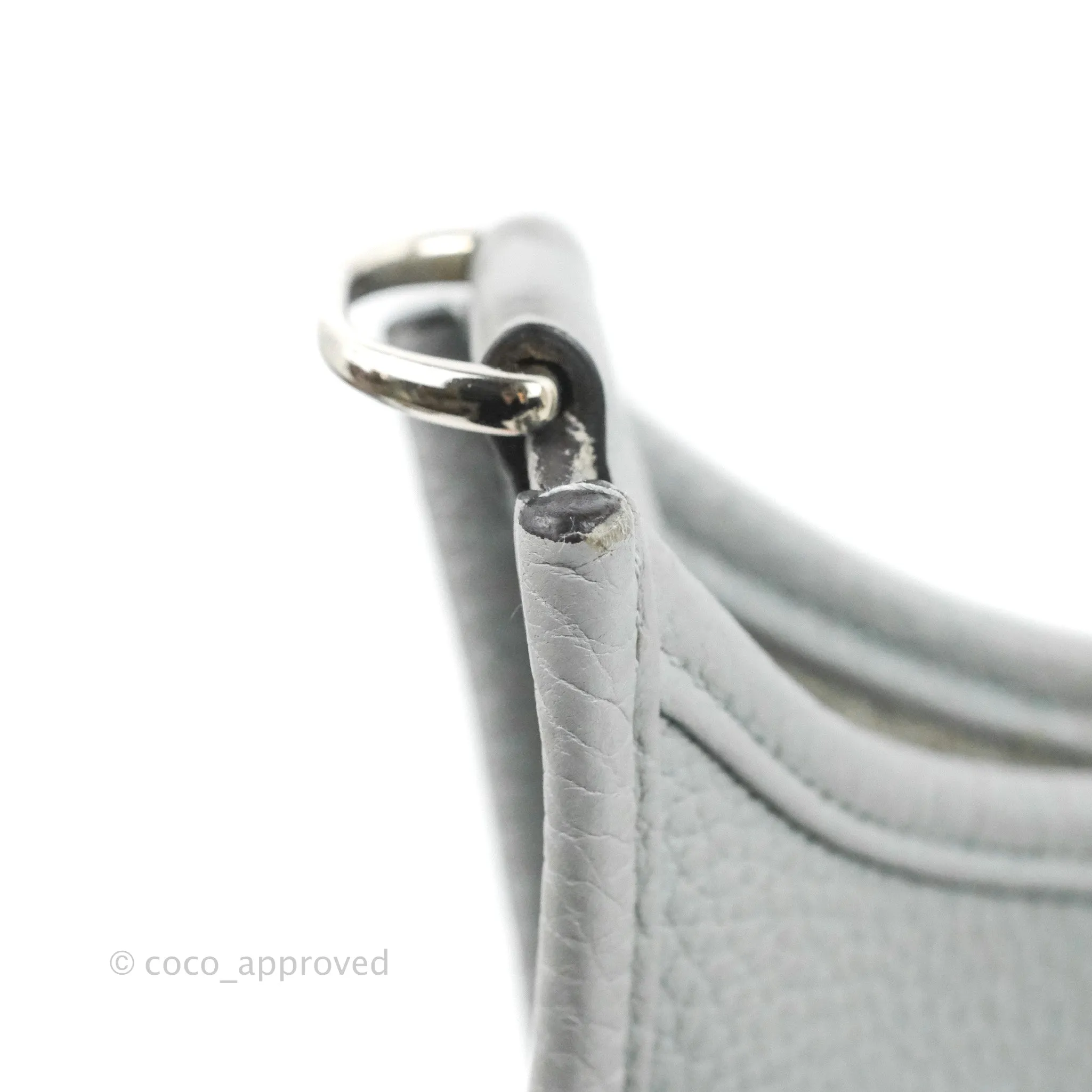 Hermes Evelyne III 29 Bleu Pale Clemence Palladium Hardware