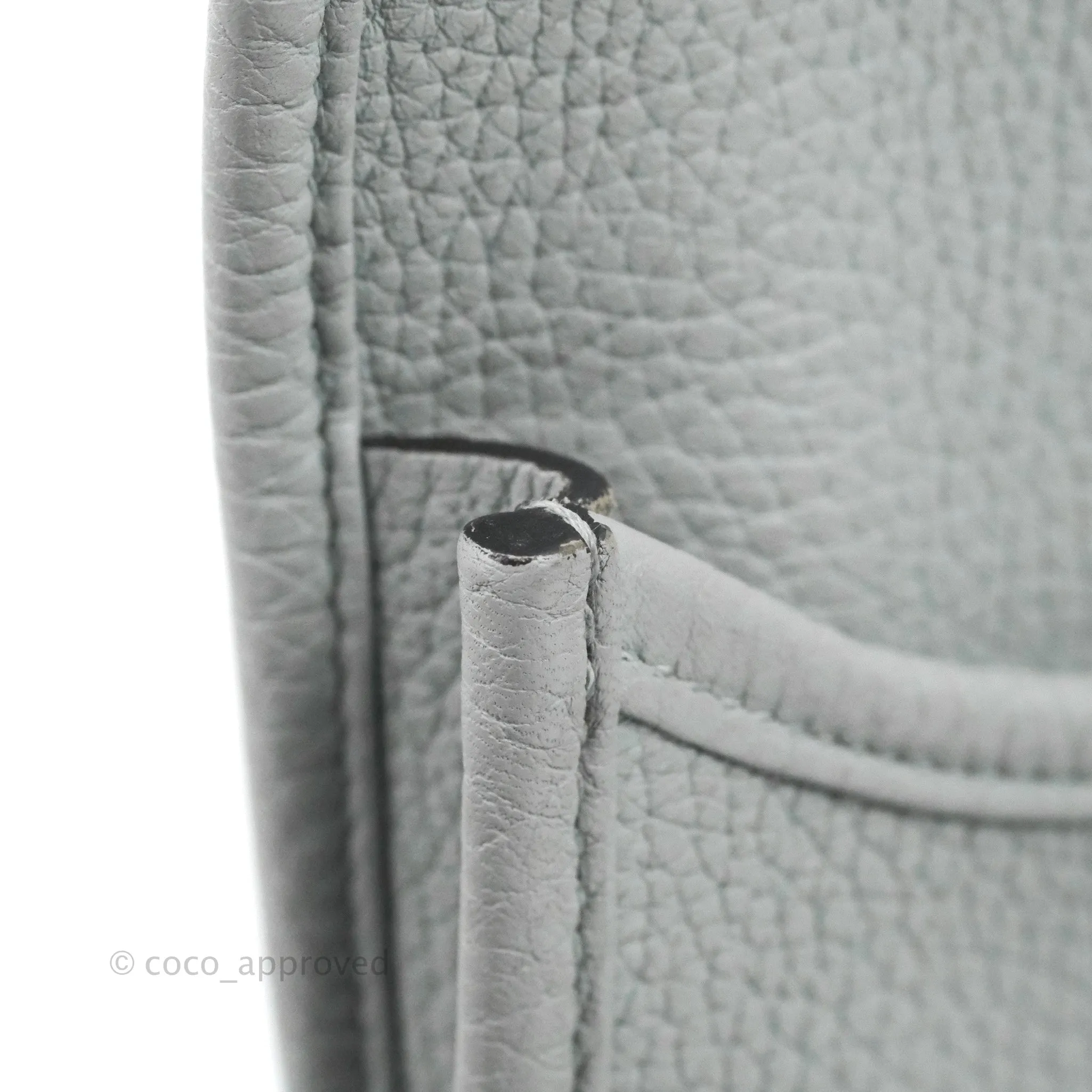 Hermes Evelyne III 29 Bleu Pale Clemence Palladium Hardware