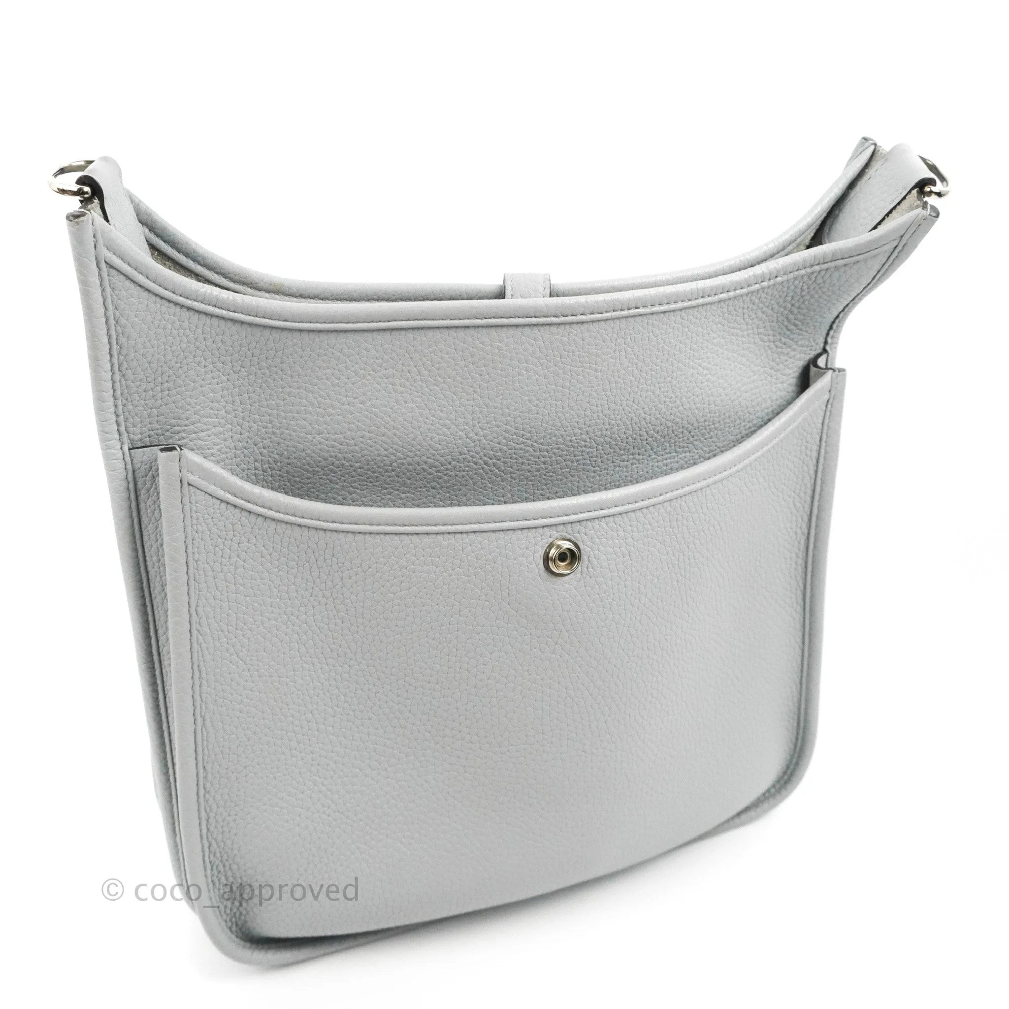 Hermes Evelyne III 29 Bleu Pale Clemence Palladium Hardware
