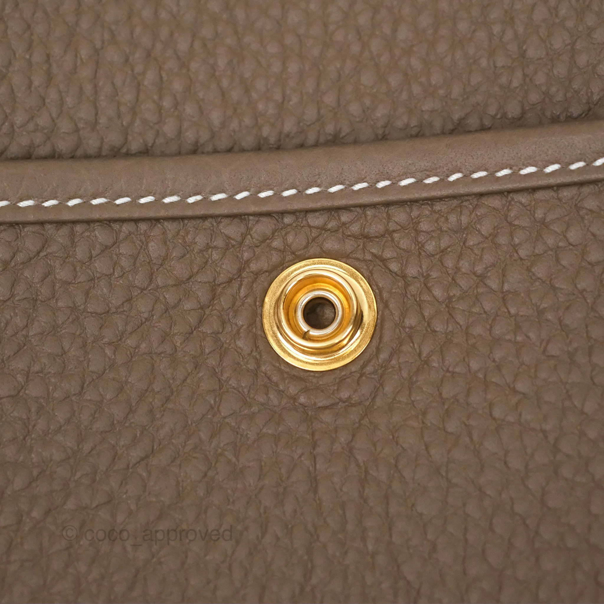 Hermes Evelyne III 29 Etoupe 18 Clemence Gold Hardware