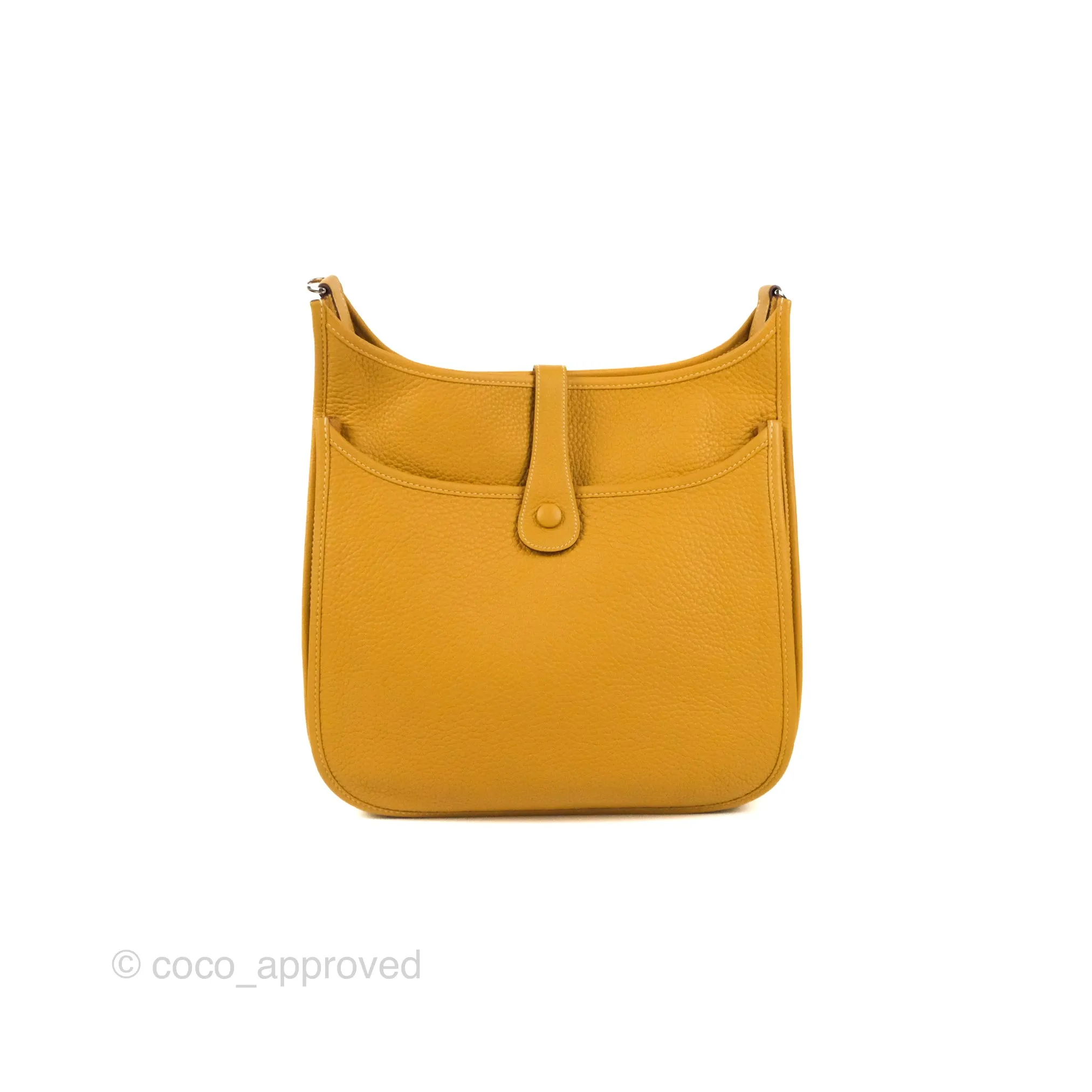 Hermes Evelyne III 29 Mustard Clemence Palladium Hardware