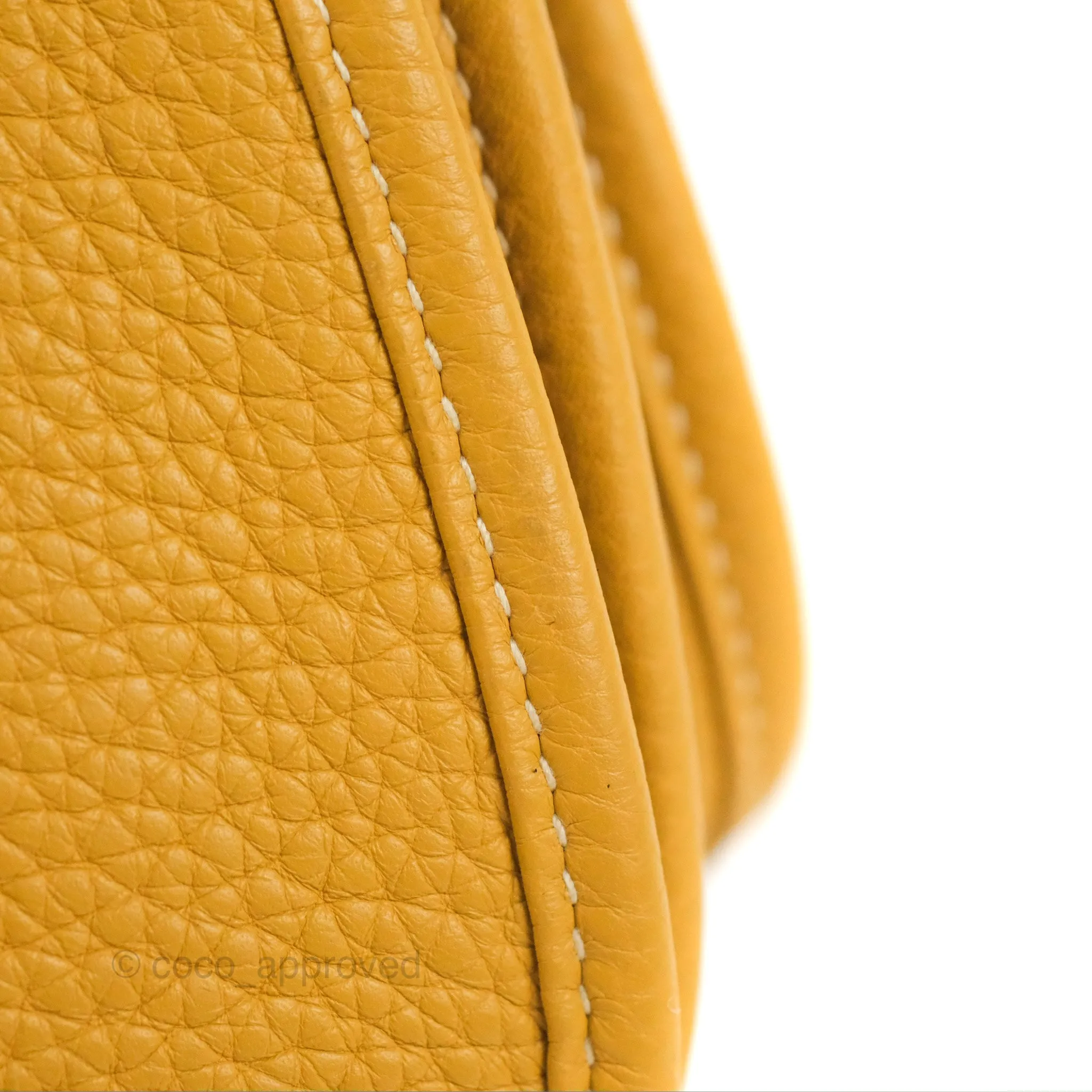 Hermes Evelyne III 29 Mustard Clemence Palladium Hardware