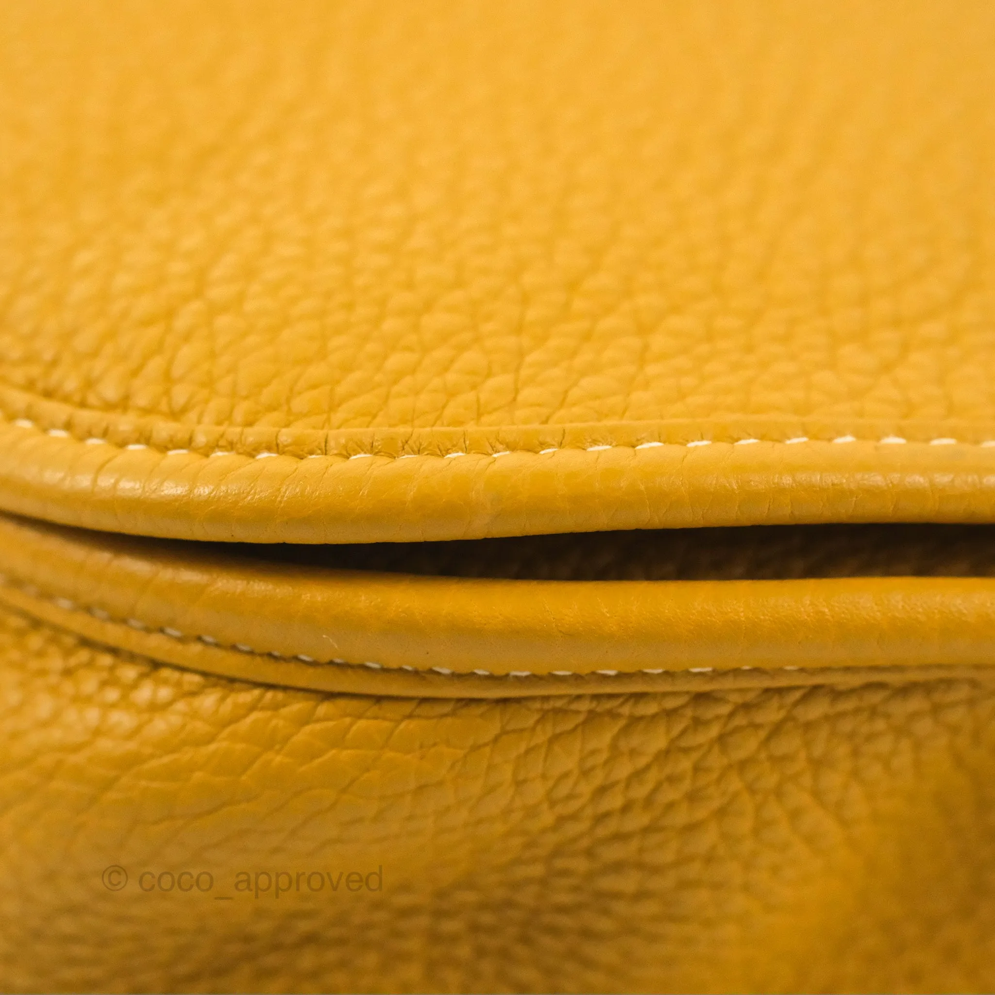 Hermes Evelyne III 29 Mustard Clemence Palladium Hardware