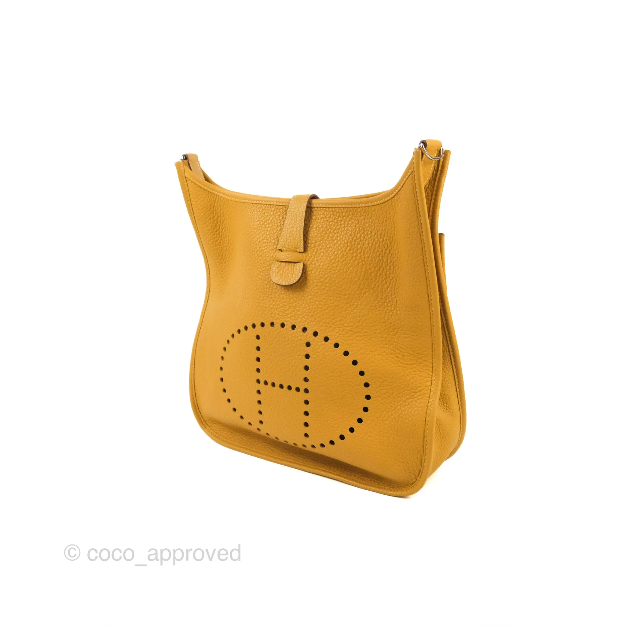 Hermes Evelyne III 29 Mustard Clemence Palladium Hardware