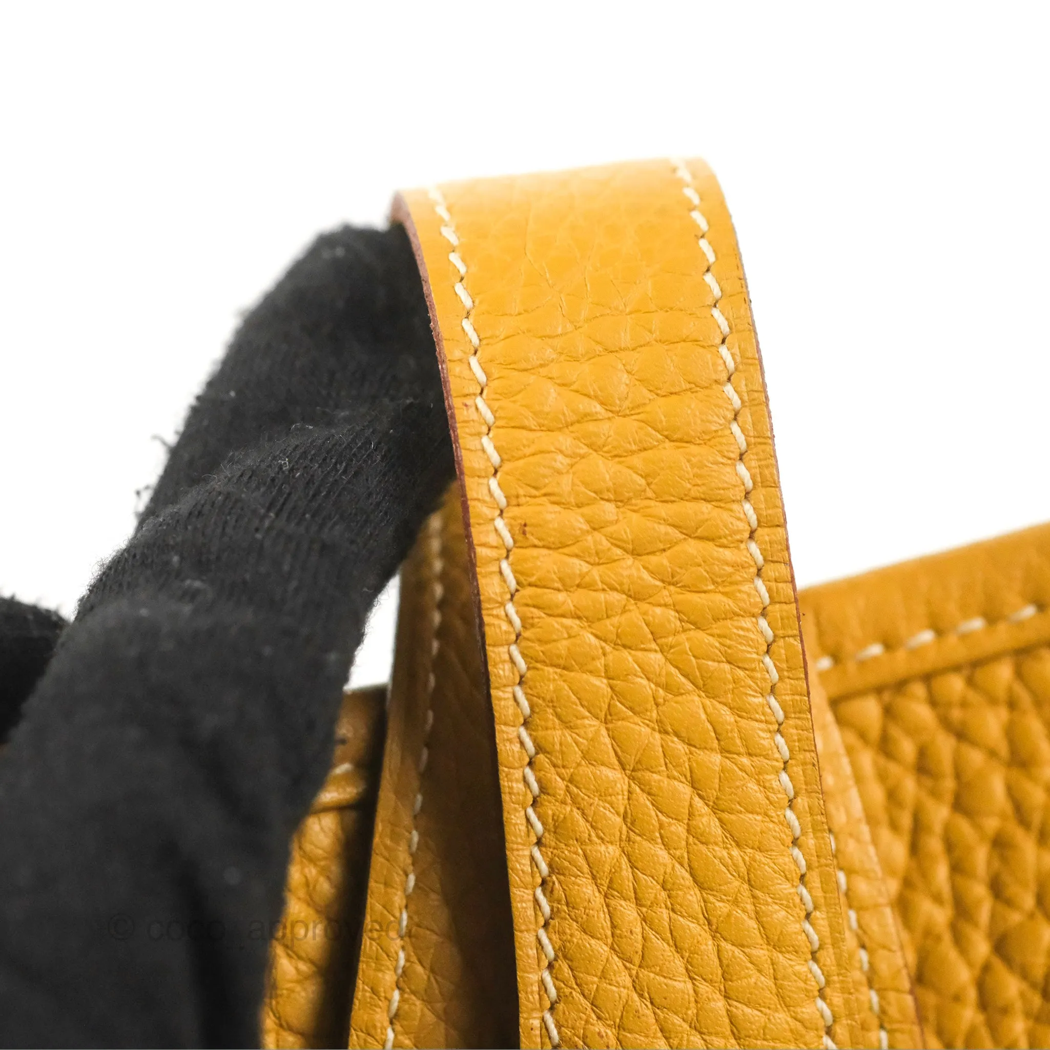 Hermes Evelyne III 29 Mustard Clemence Palladium Hardware