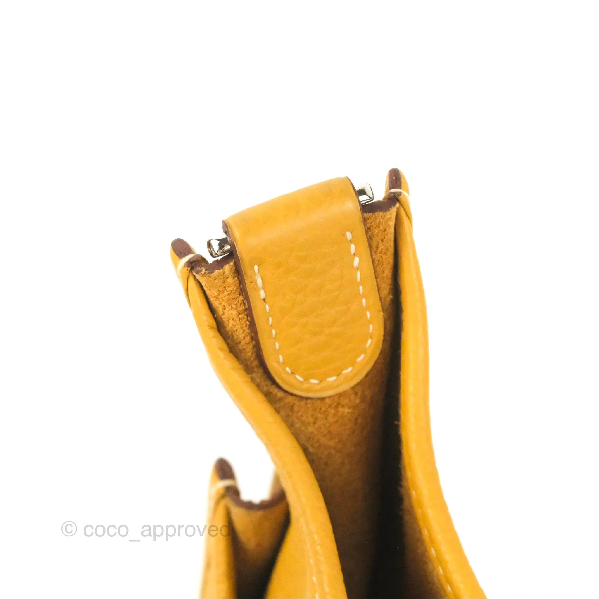 Hermes Evelyne III 29 Mustard Clemence Palladium Hardware