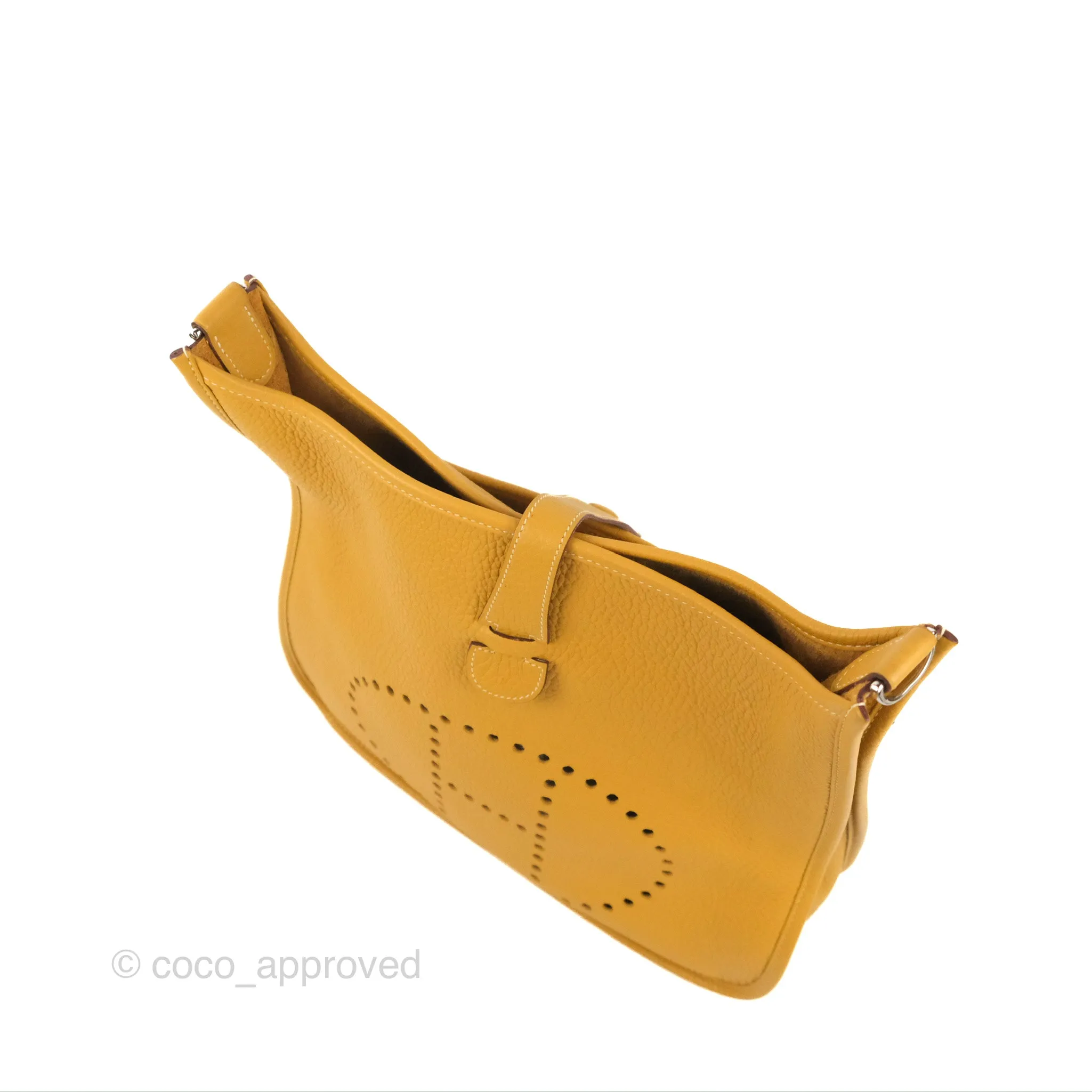 Hermes Evelyne III 29 Mustard Clemence Palladium Hardware