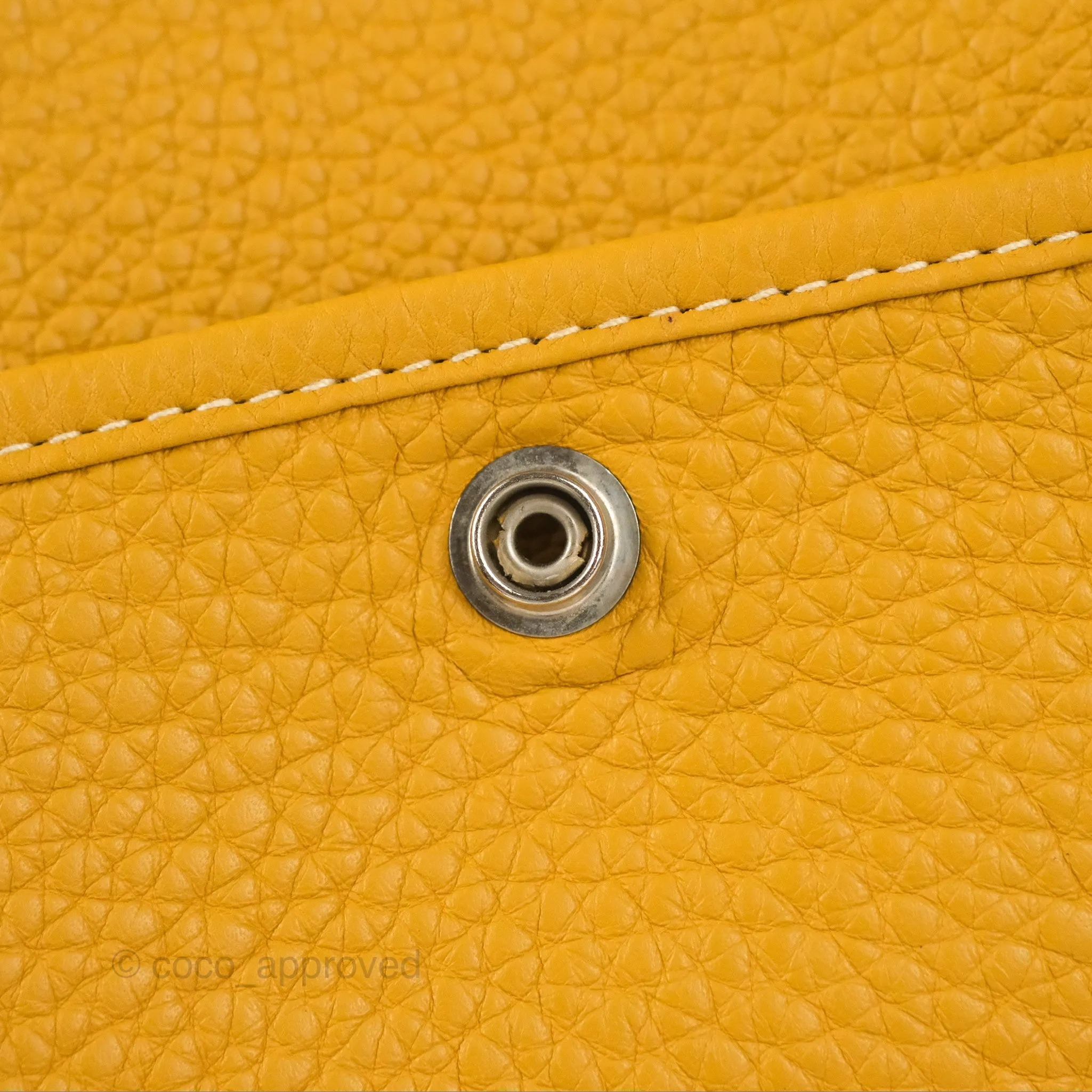 Hermes Evelyne III 29 Mustard Clemence Palladium Hardware