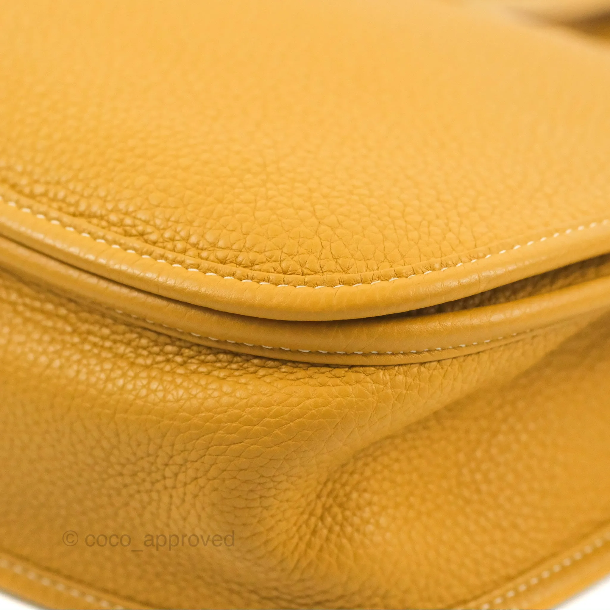 Hermes Evelyne III 29 Mustard Clemence Palladium Hardware