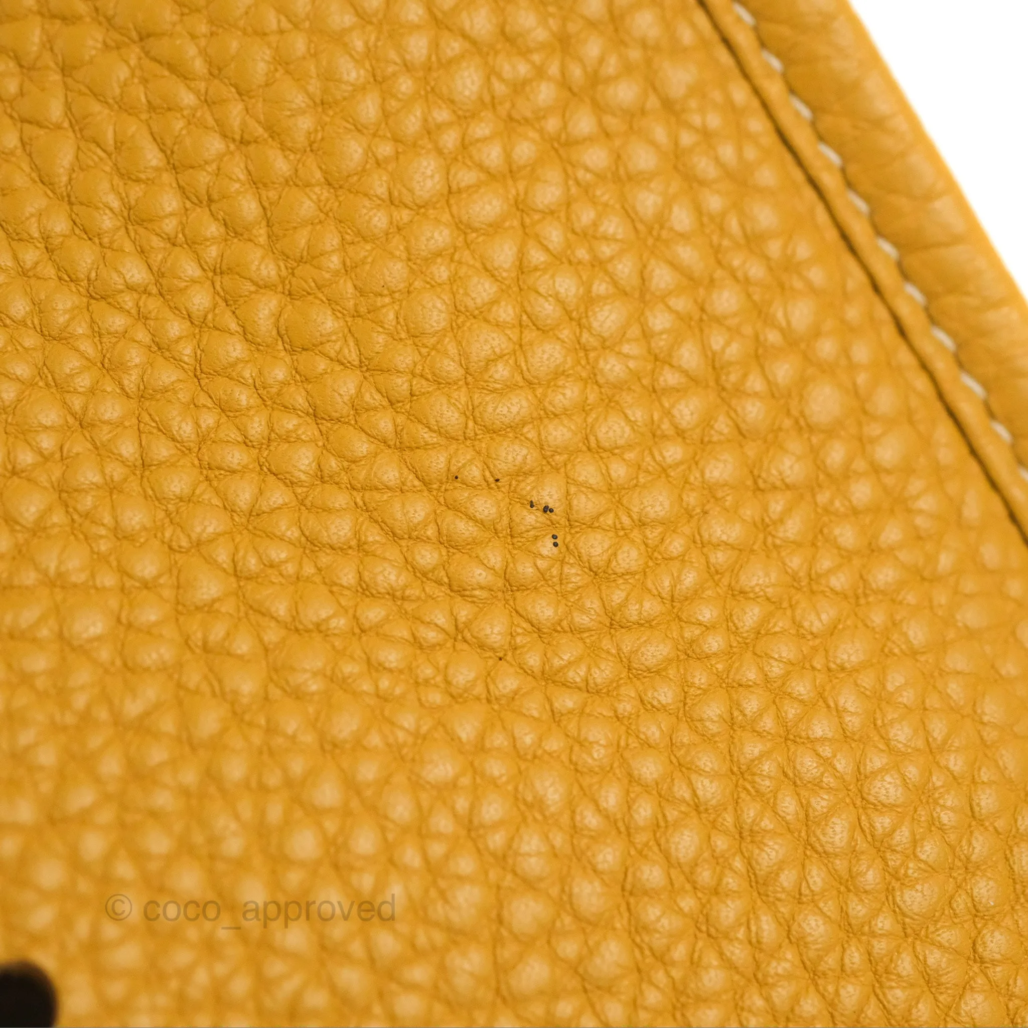 Hermes Evelyne III 29 Mustard Clemence Palladium Hardware