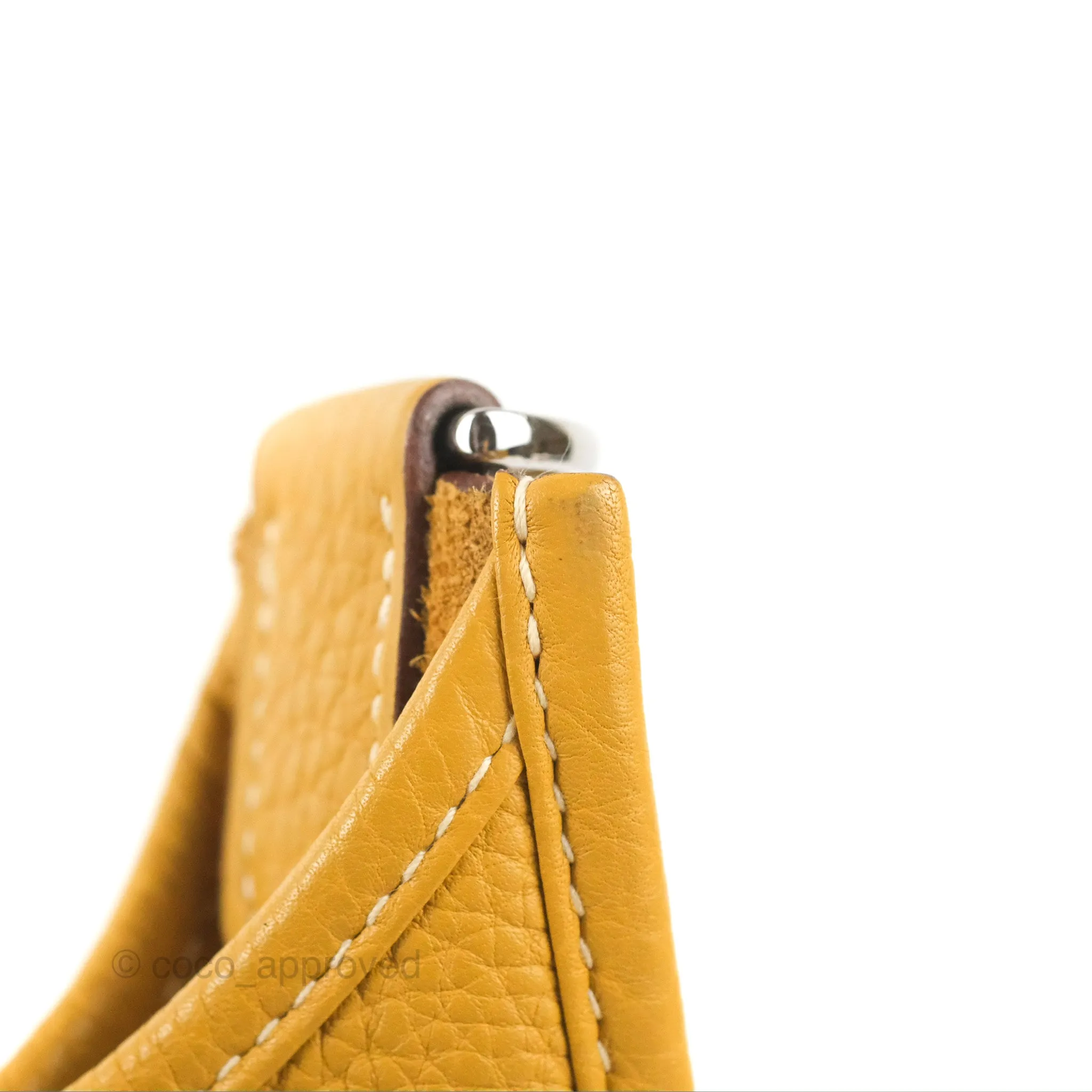 Hermes Evelyne III 29 Mustard Clemence Palladium Hardware