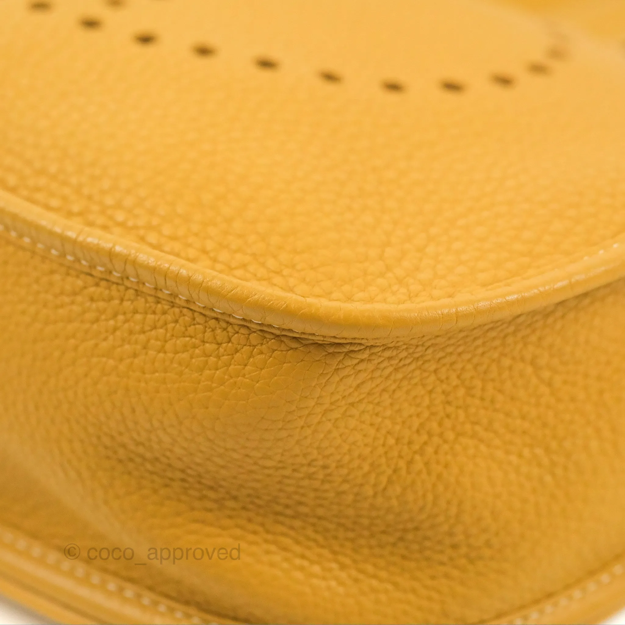 Hermes Evelyne III 29 Mustard Clemence Palladium Hardware