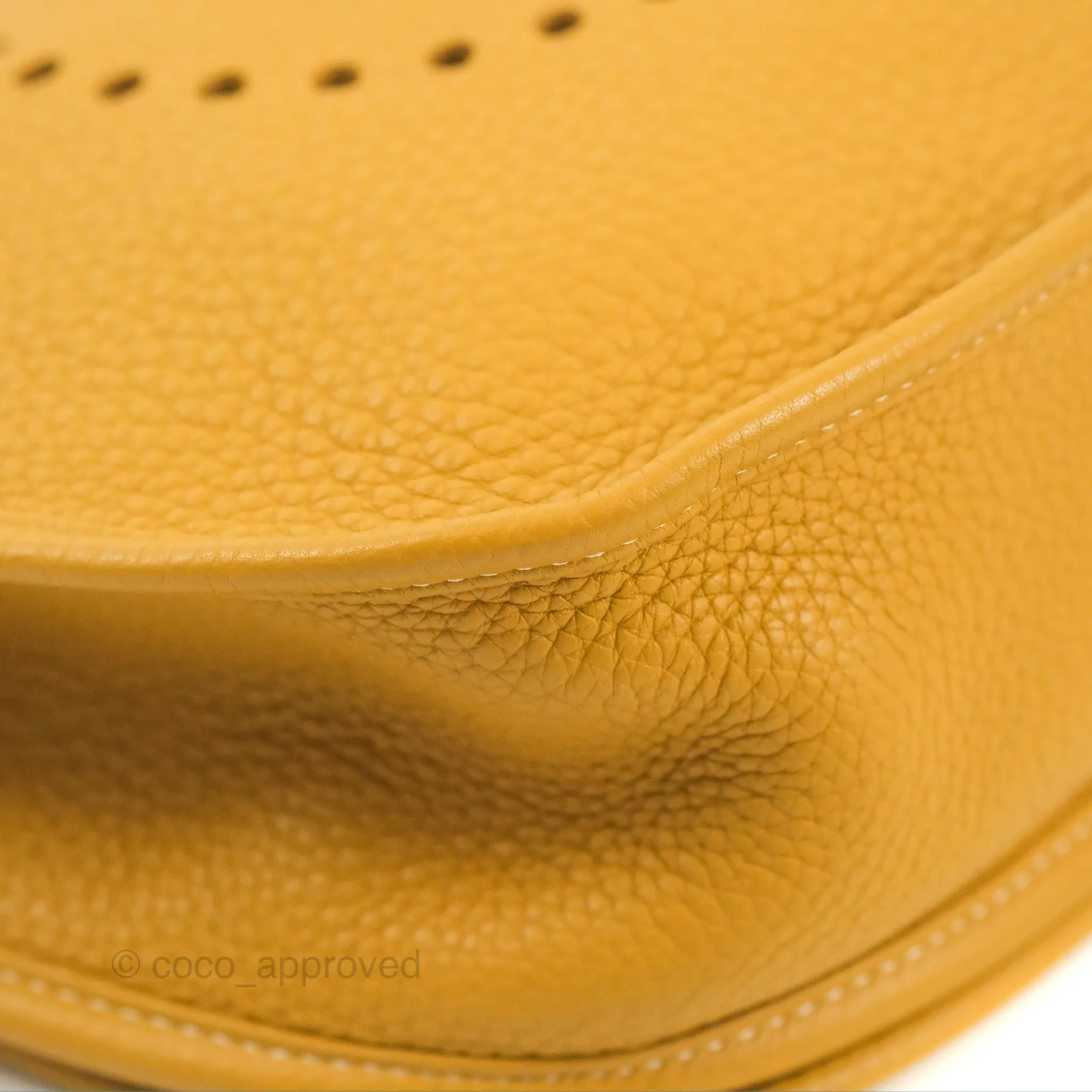 Hermes Evelyne III 29 Mustard Clemence Palladium Hardware